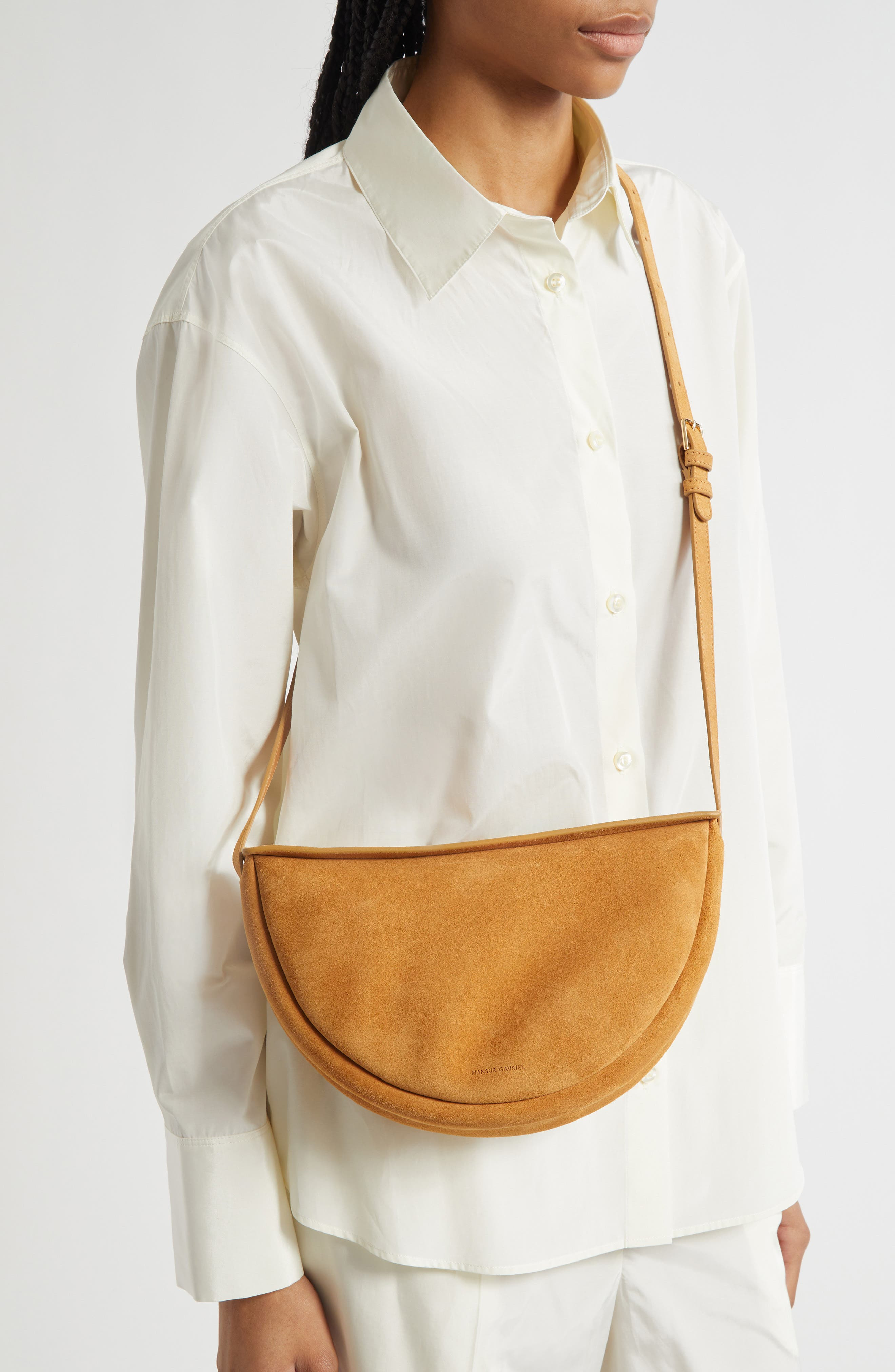 Mansur Gavriel Moon Leather Sling Bag in Caramel at Nordstrom - 3