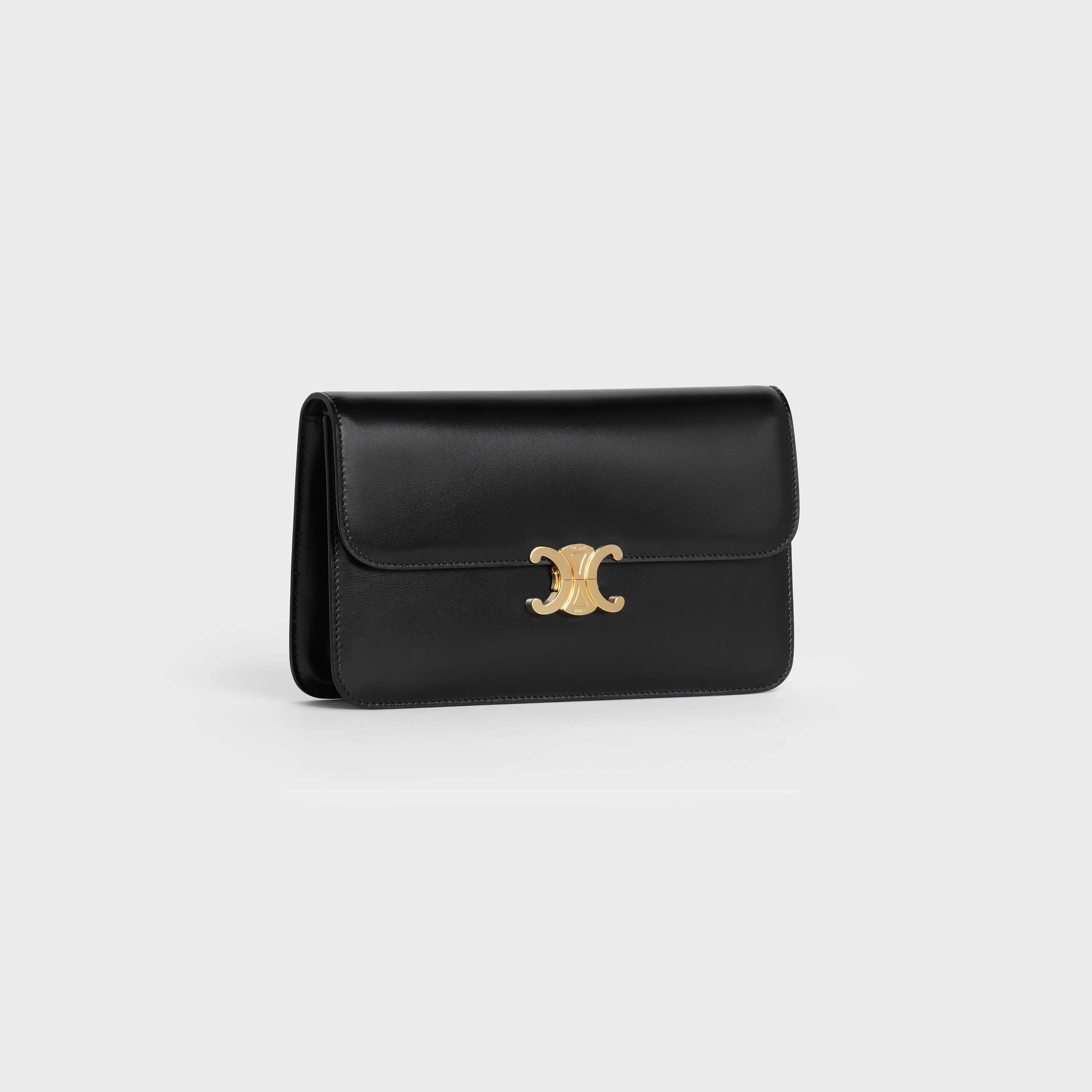 TRIOMPHE CLUTCH  IN  SHINY CALFSKIN - 2