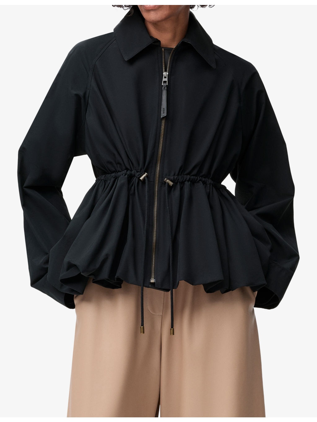 Drawstring-Waist Cotton-Blend Jacket - 3