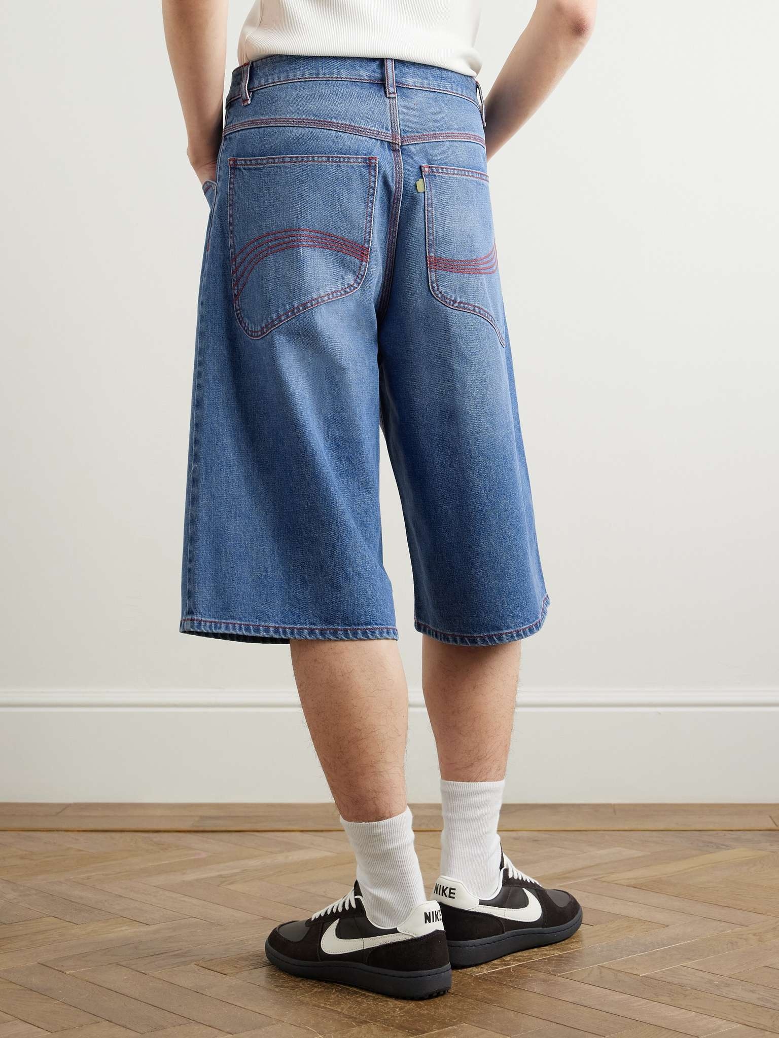 Indiana Skate Wide-Leg Denim Shorts - 4