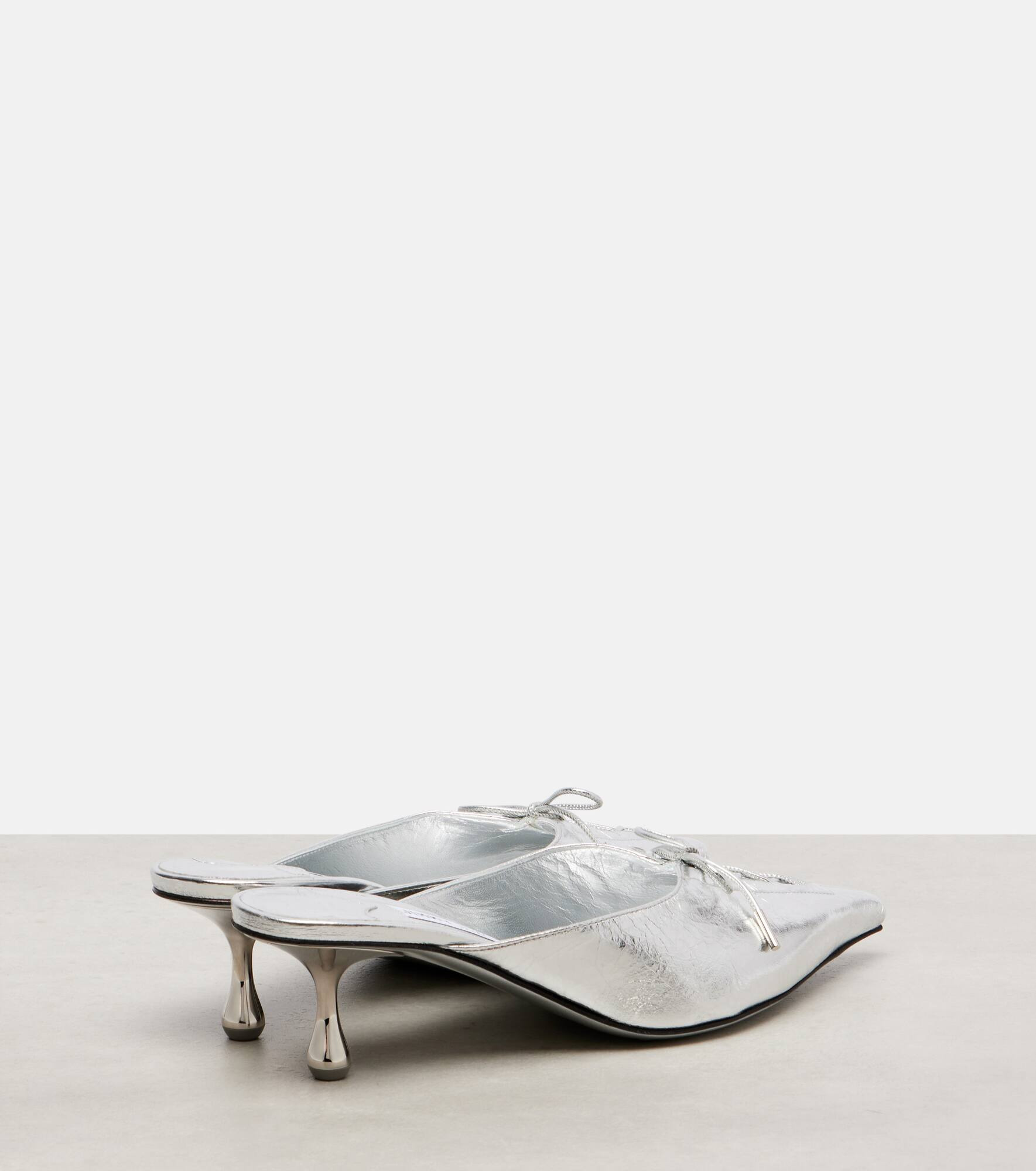 Scarlett 50 metallic leather mules - 2