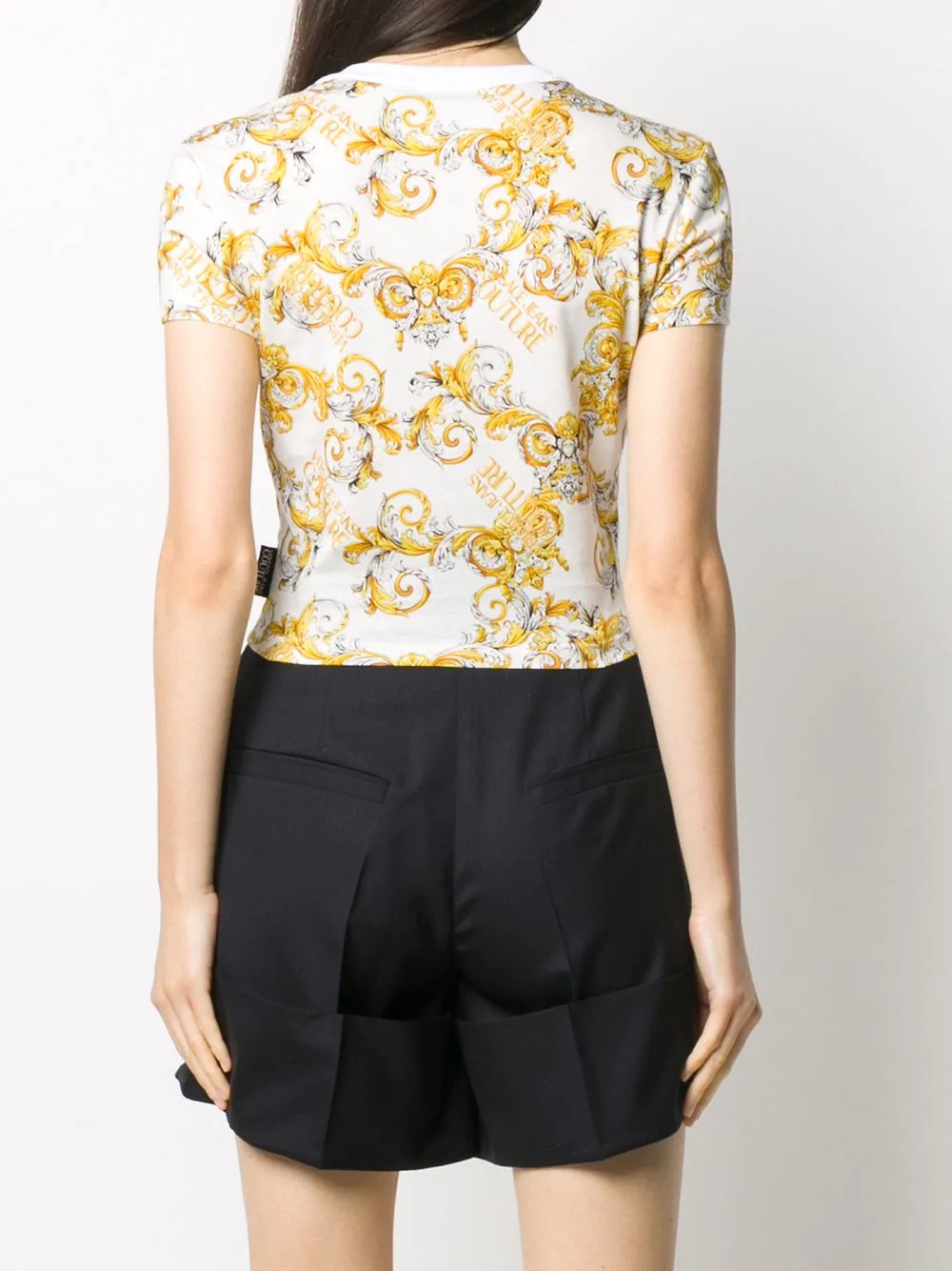 Baroque cropped T-shirt - 4