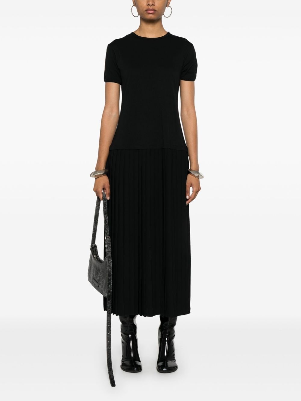 pleated cotton maxi dress - 2