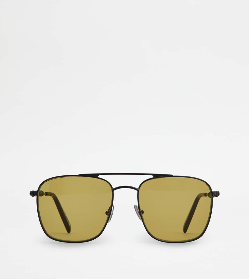 SUNGLASSES 와 TEMPLES 에 LEATHER - GREY - 1