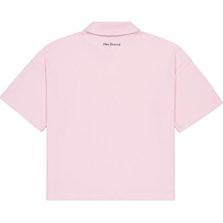(WMNS) New Balance Graphic Polo Shirt 'Pink' NFE27052-PK - 2