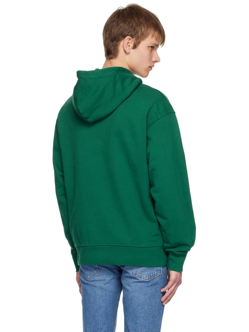 Green Flocked Hoodie 3