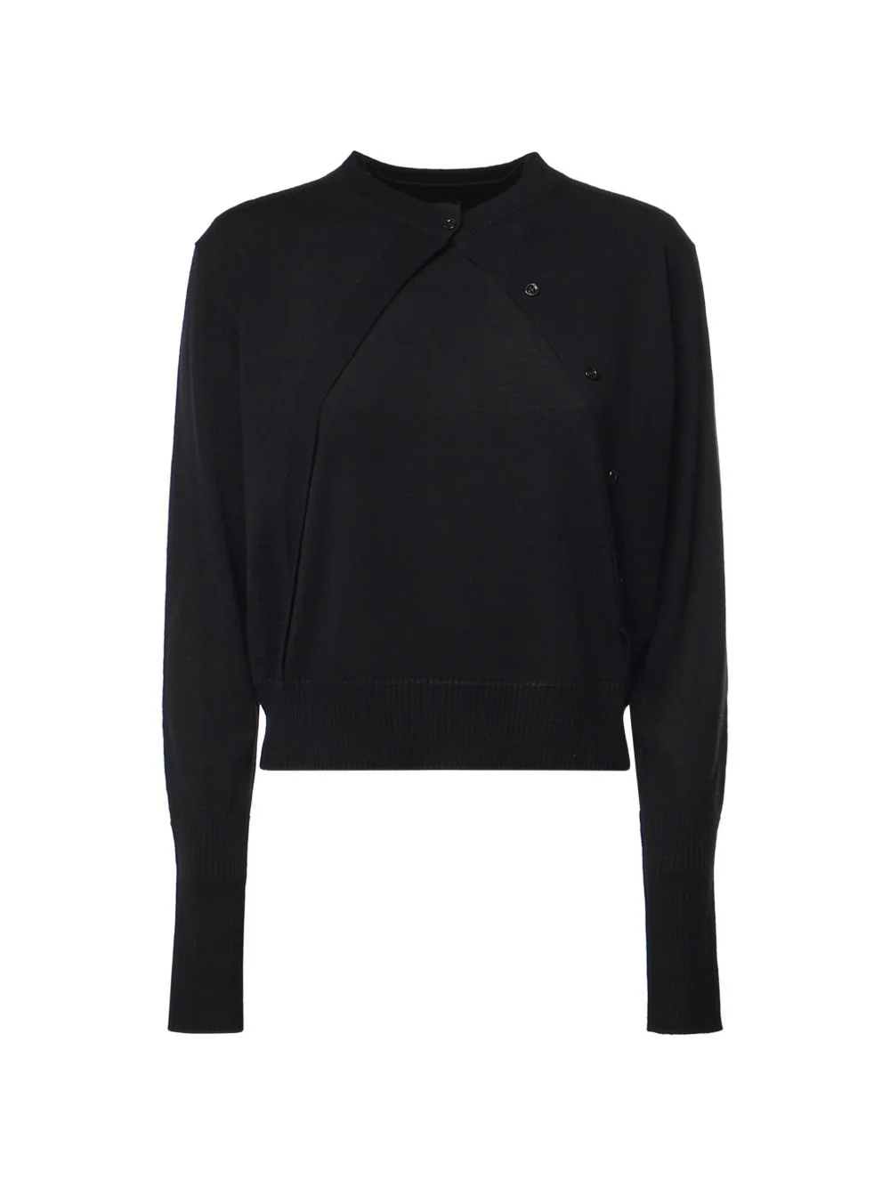 asymmetric button-fastening sweater - 1