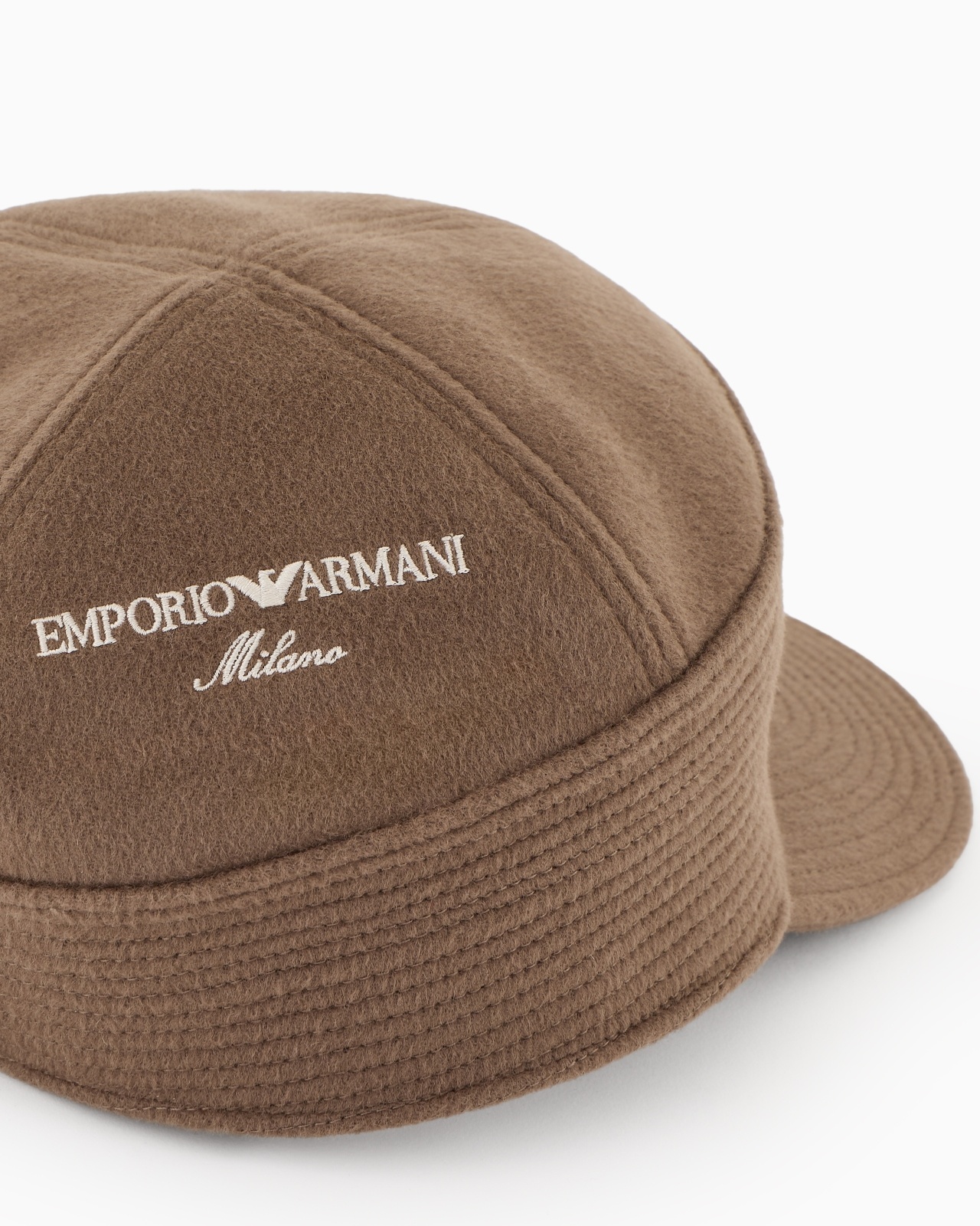 WOOL CLOTH HAT WITH LOGO EMBROIDERY - 3
