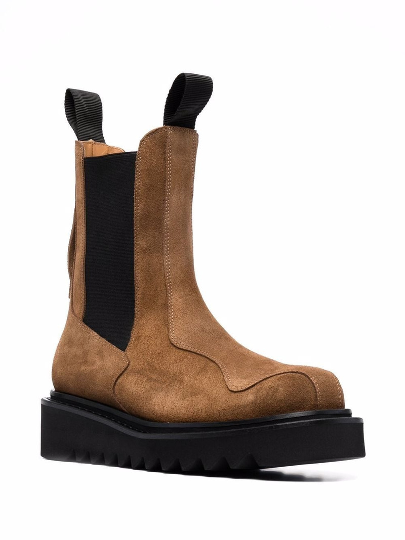 TOGA VIRILIS stud-embellished suede Chelsea boots outlook