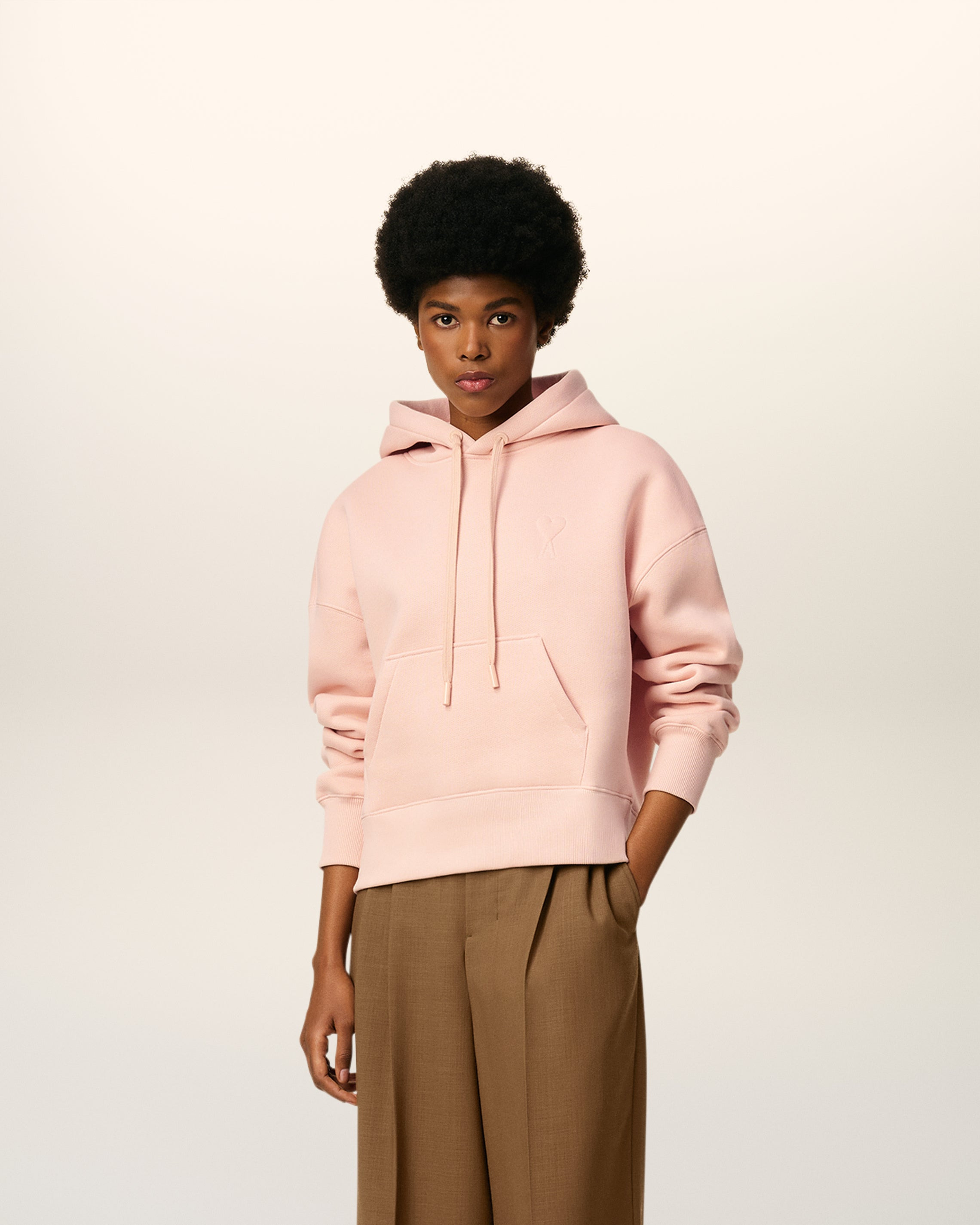 PINK COTTON AMI DE COEUR HOODIE - 2