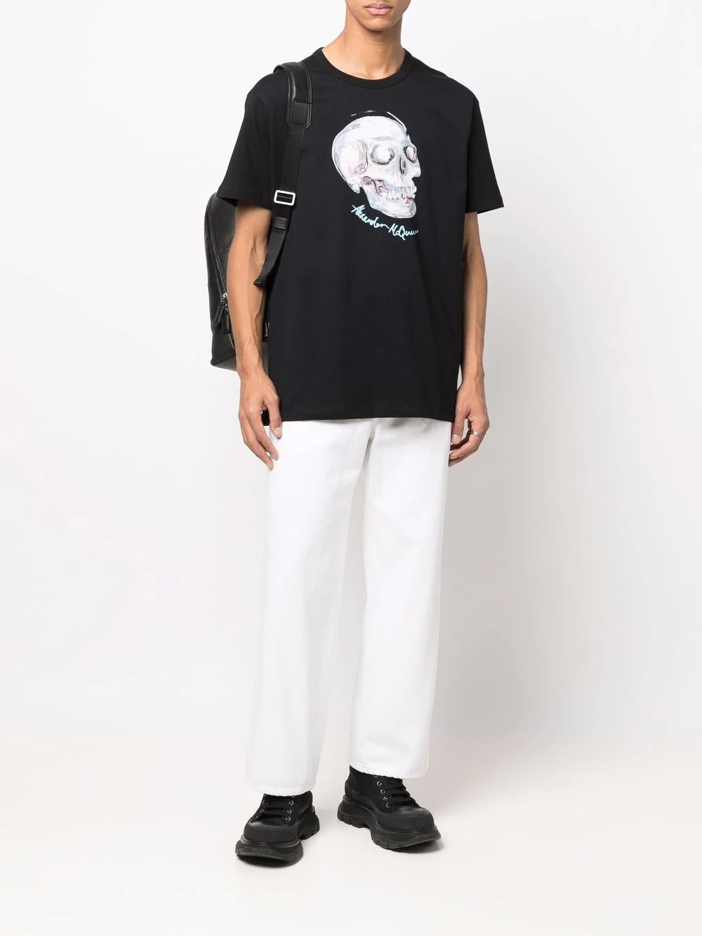 skull-print cotton T-shirt - 2