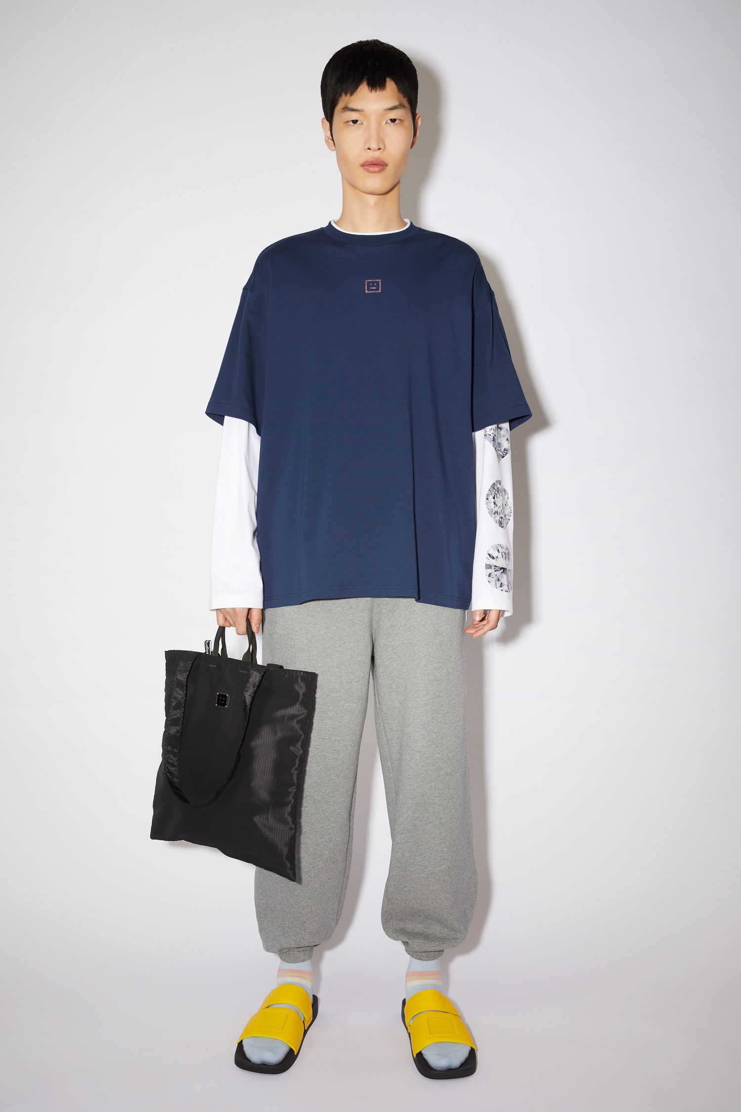 Logo plaque tote bag - Black - 4