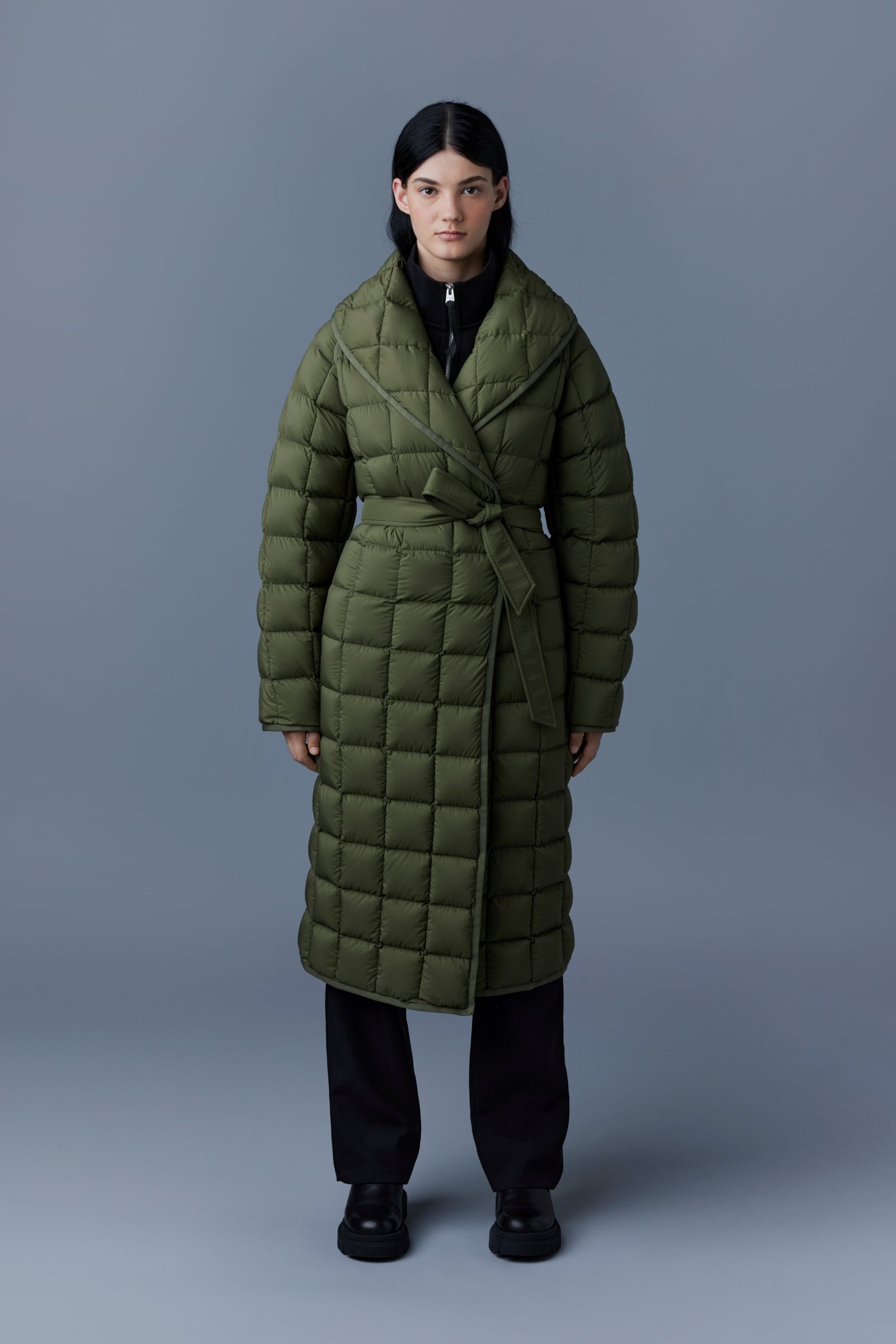 ALLEGRA Matte light down wrap coat - 2