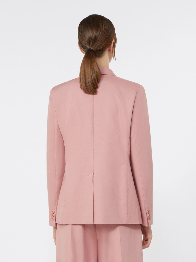 ORCHE Linen and cotton canvas blazer - ANTIQUE ROSE 4