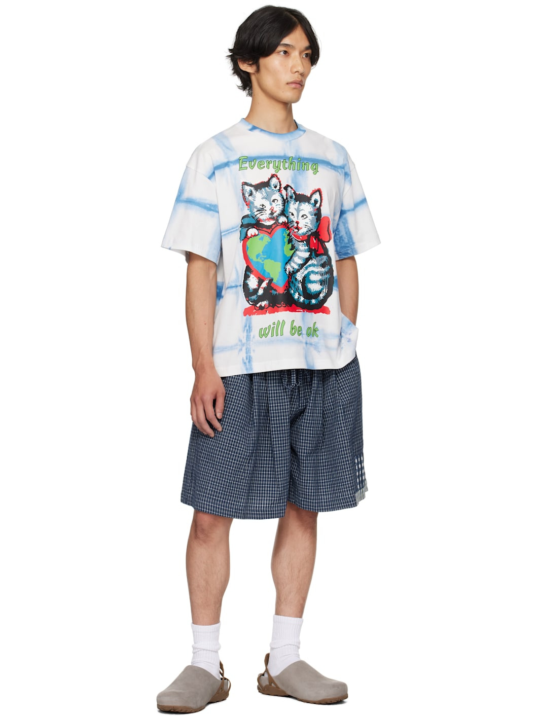 SSENSE Exclusive Blue & White Kitten Courage Shirt - 4