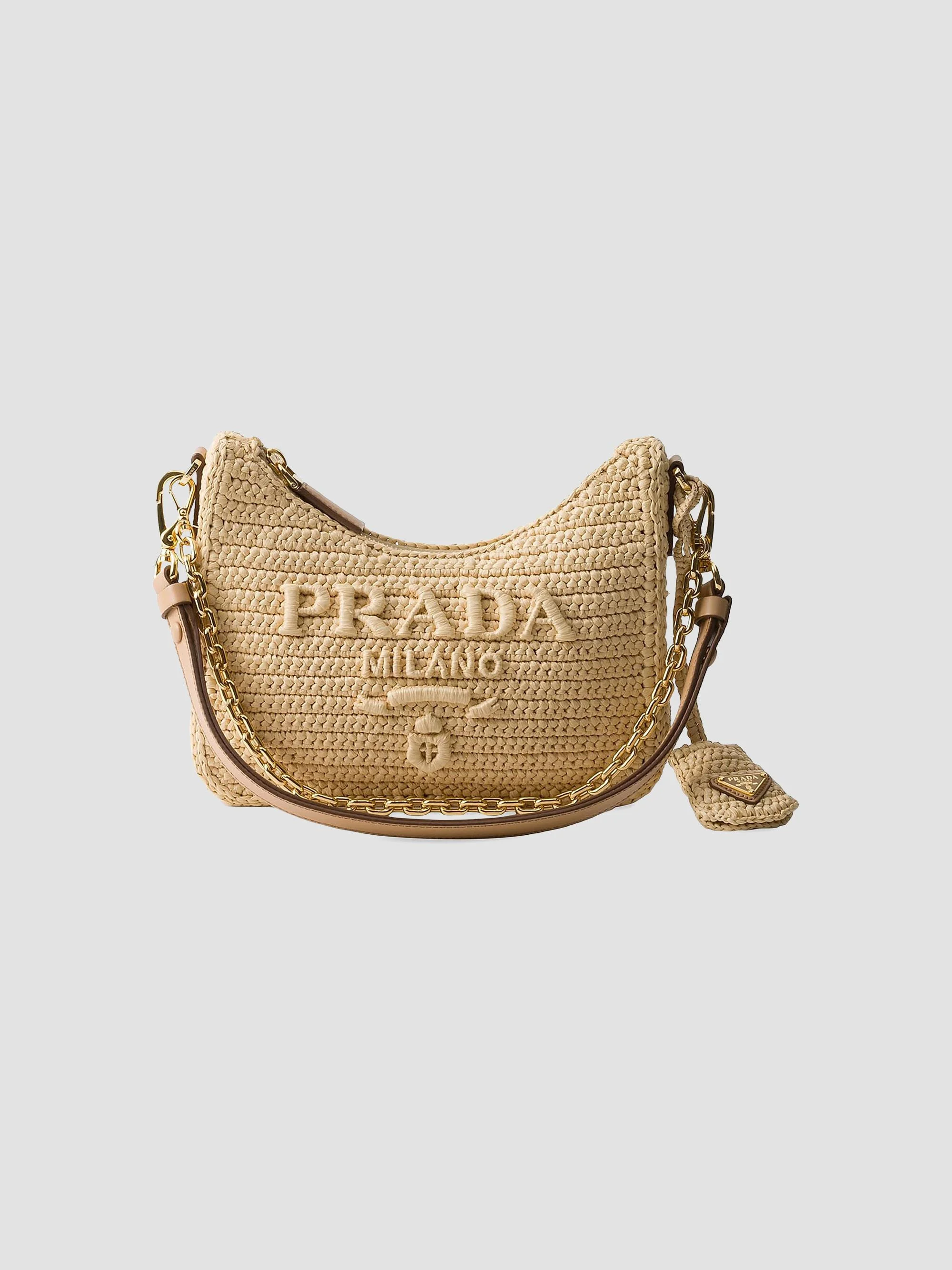Women's Re-Edition Crochet Mini Should Bag - Beige - 1