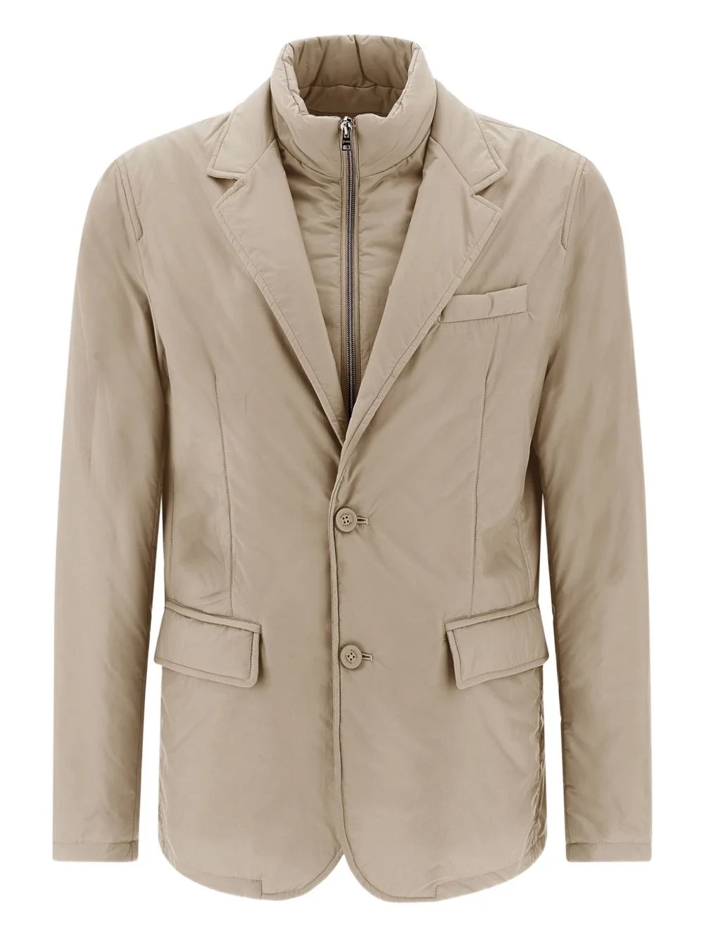 quilted single-breasted blazer - 1