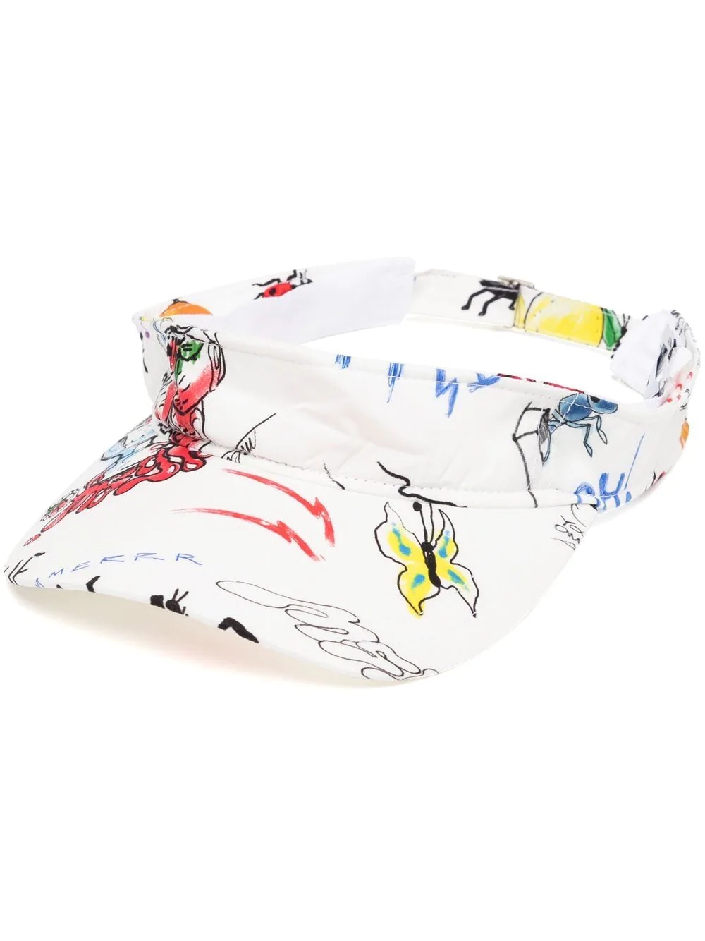 graphic-print visor cap - 1