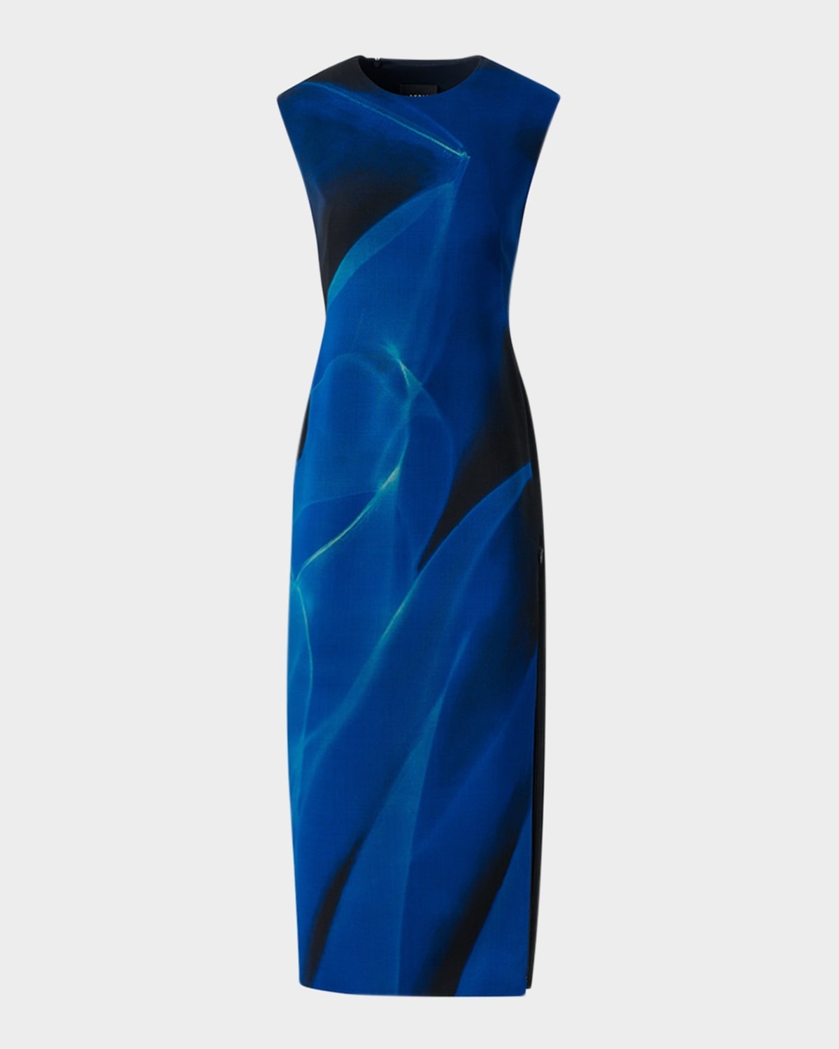 Printed Double-Face Wool Midi Dress - 1