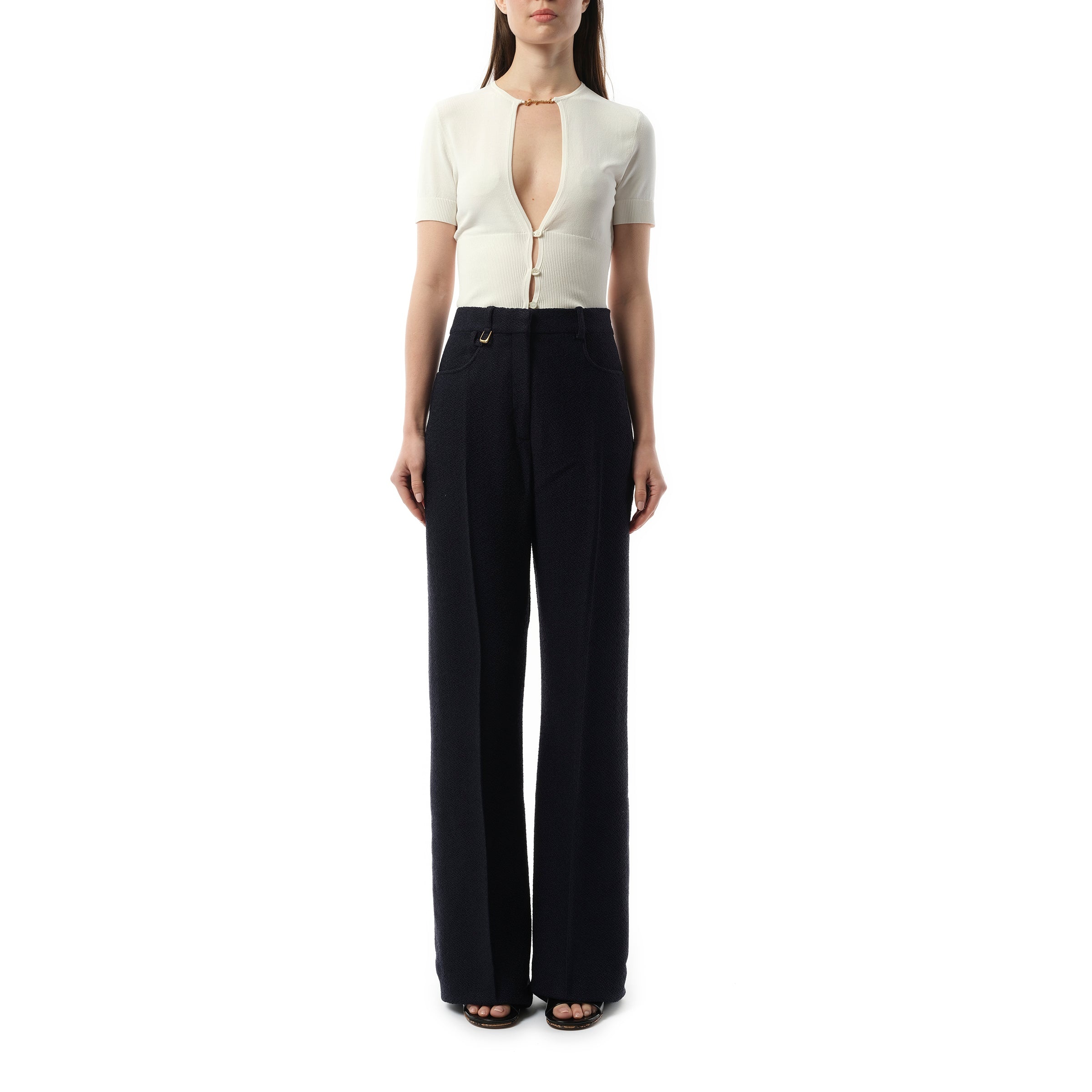Le Pantalon Sauge in Dark Navy - 4