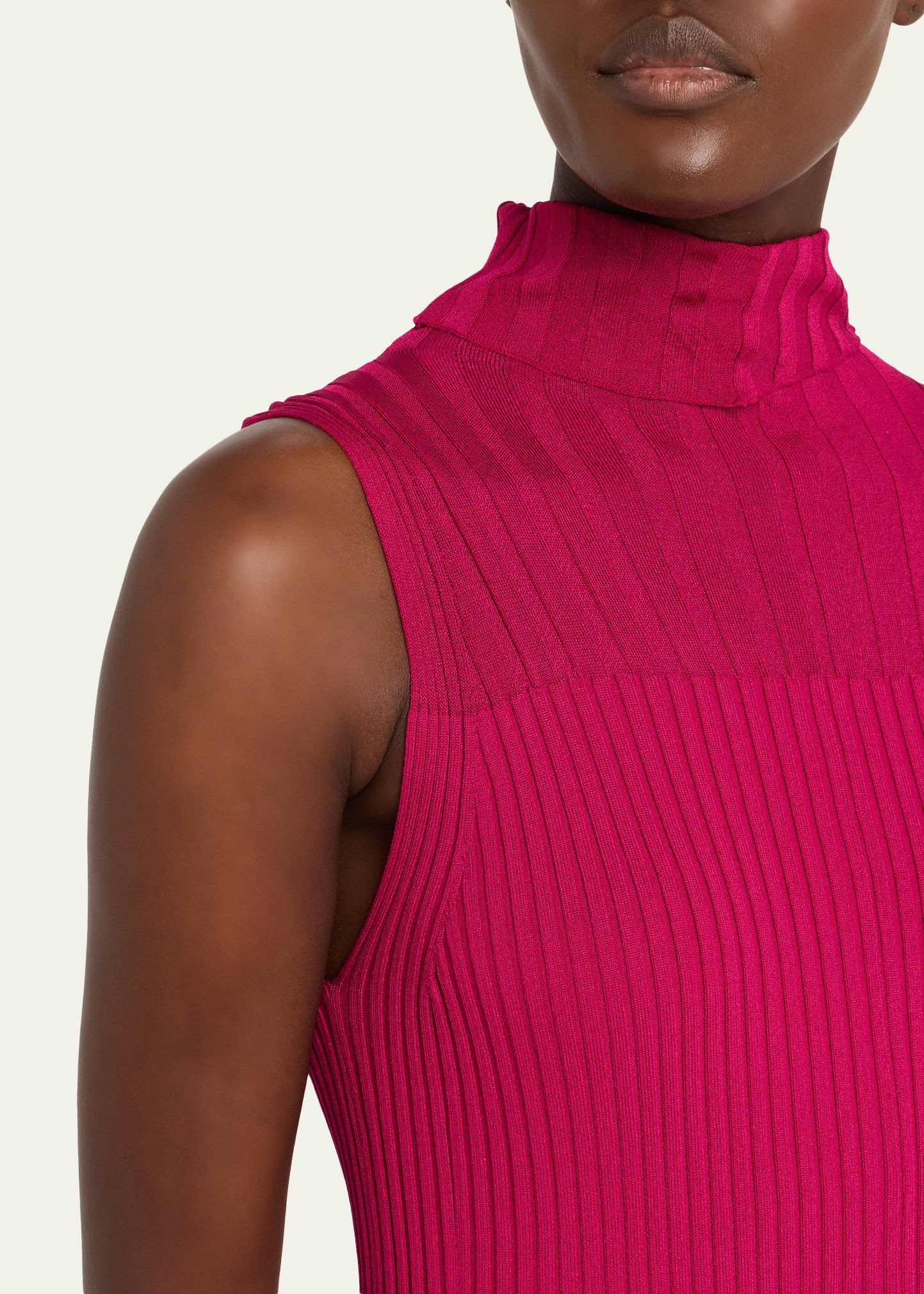 Maia Ribbed Turtleneck Dress - 5