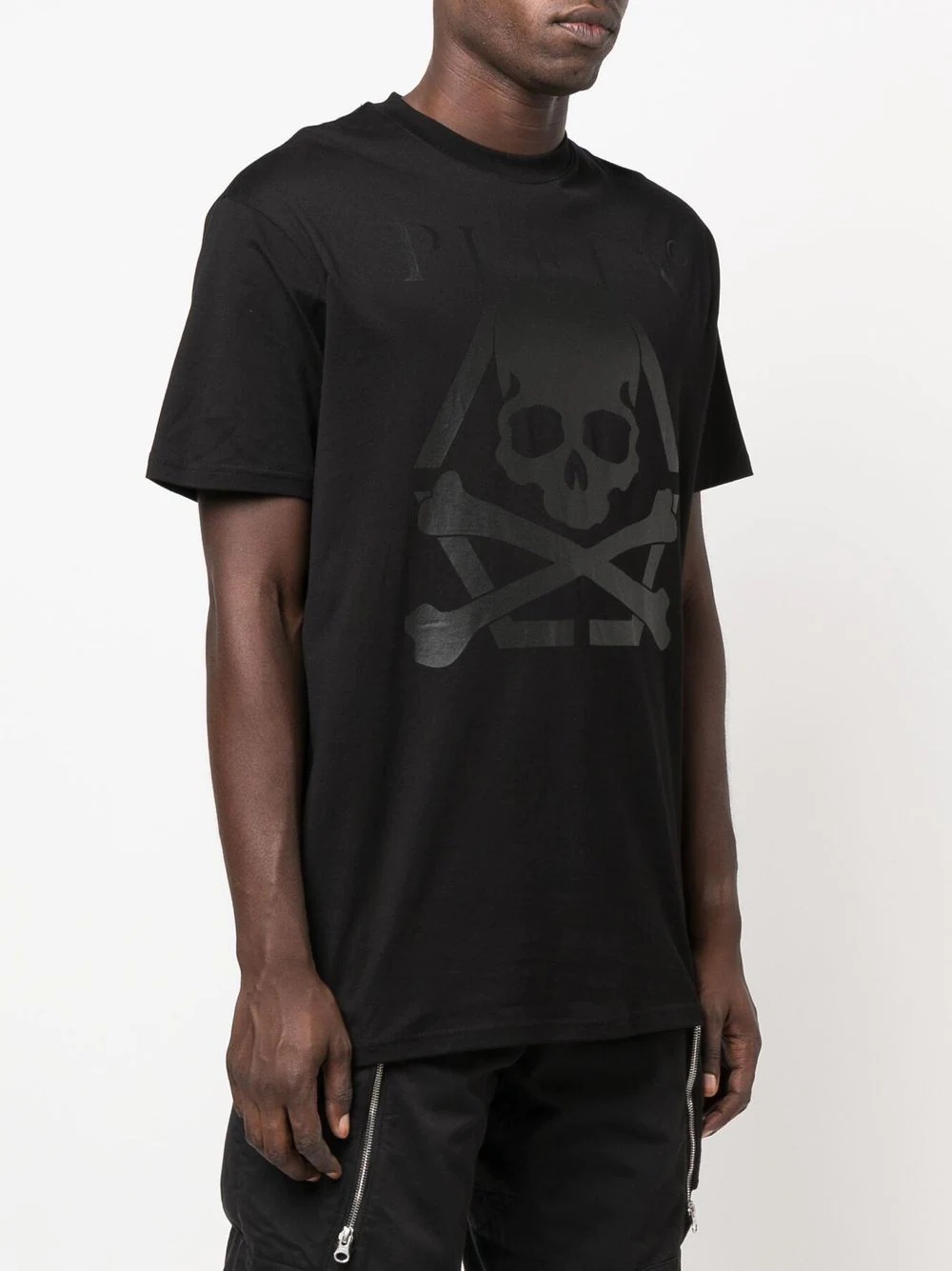 Skull print logo T-shirt - 3