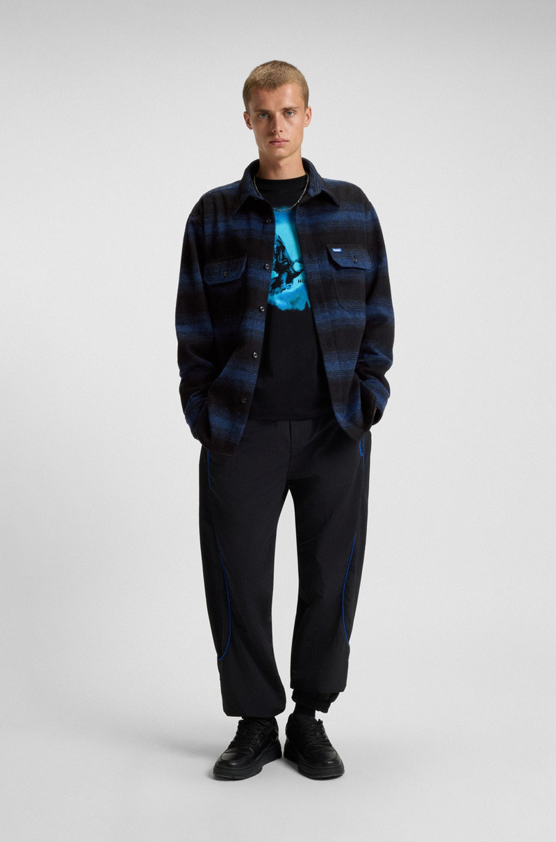 HUGO OVERSIZE-FIT SHIRT WITH SHADOW STRIPE outlook