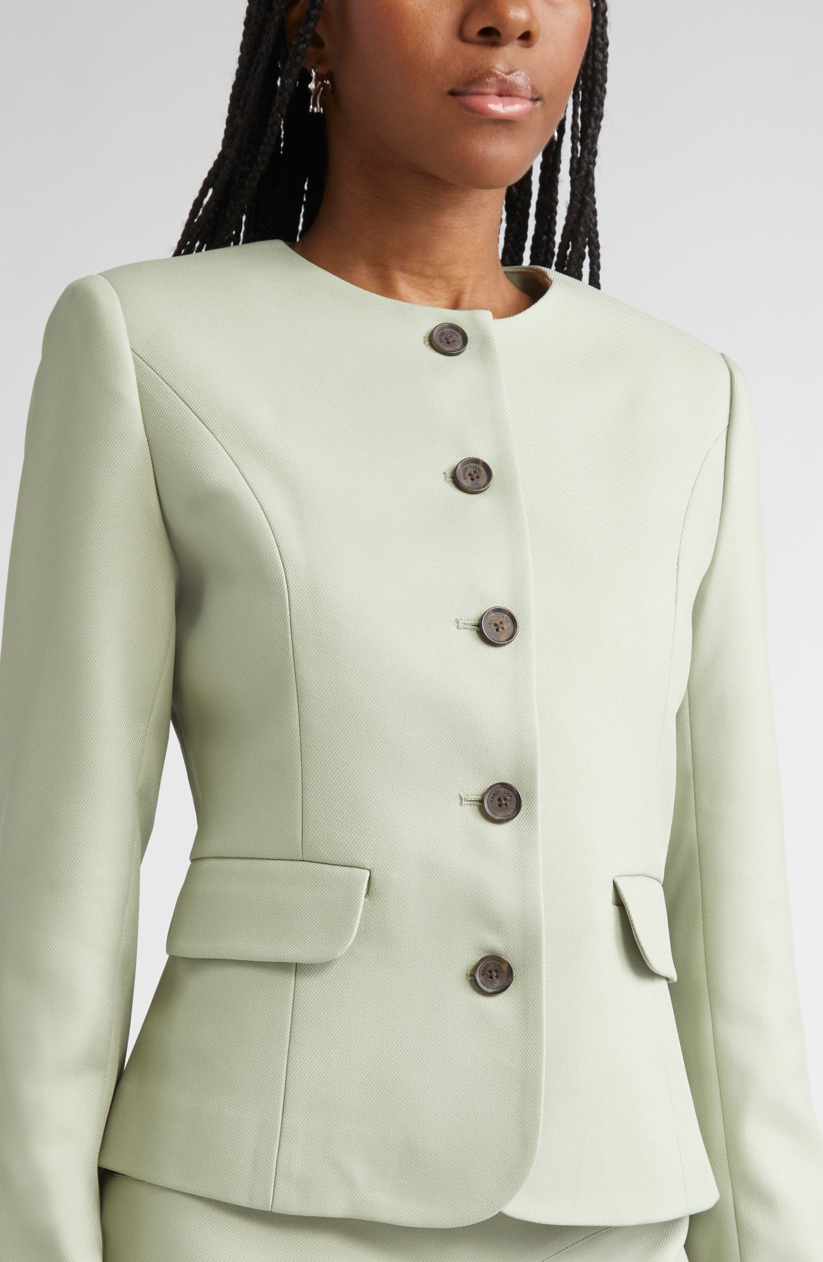 Sandy Liang Agnes Jacket in Sage at Nordstrom - 5