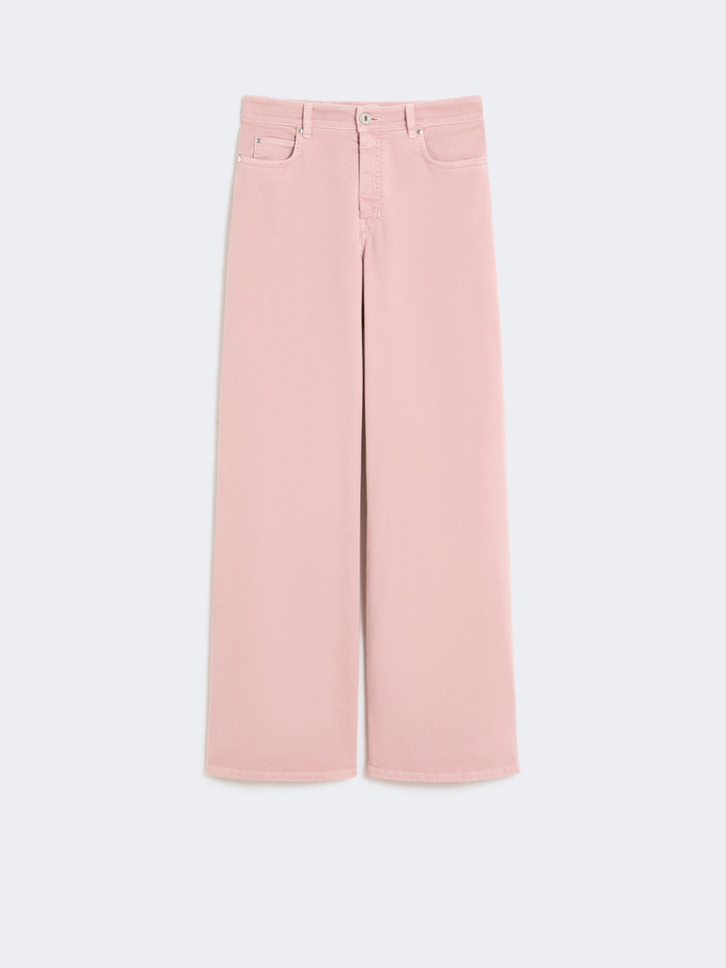 MEDINA Cotton drill wide-leg trousers - PINK 1