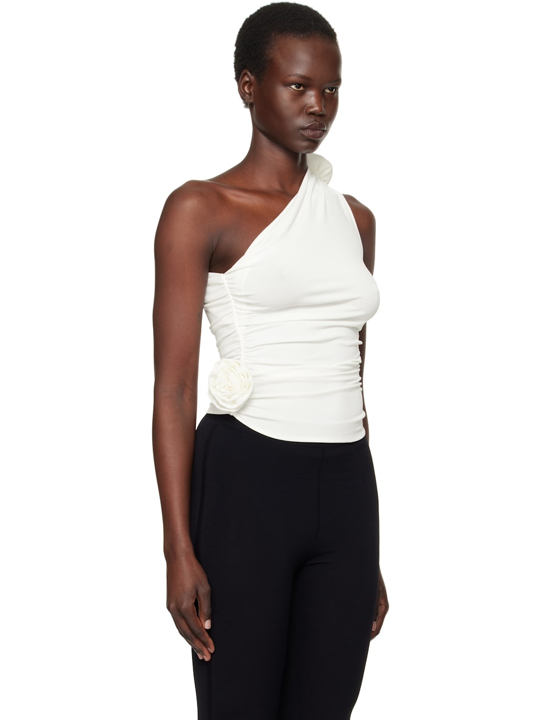 White One Shoulder Top - 2