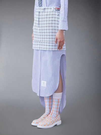 Thom Browne Check Crochet Tweed Fray Mini Sack Skirt outlook