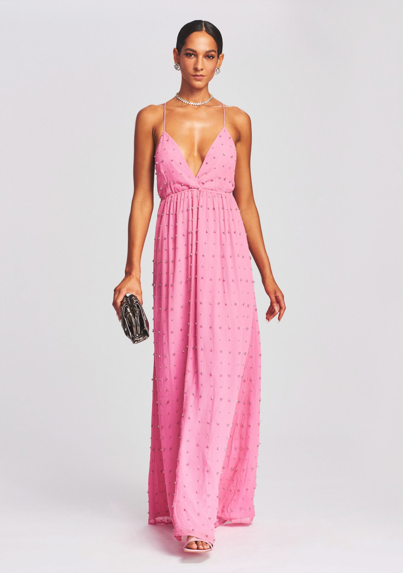 ZADIE EMBELLISHED SILK CHIFFON DRESS 1