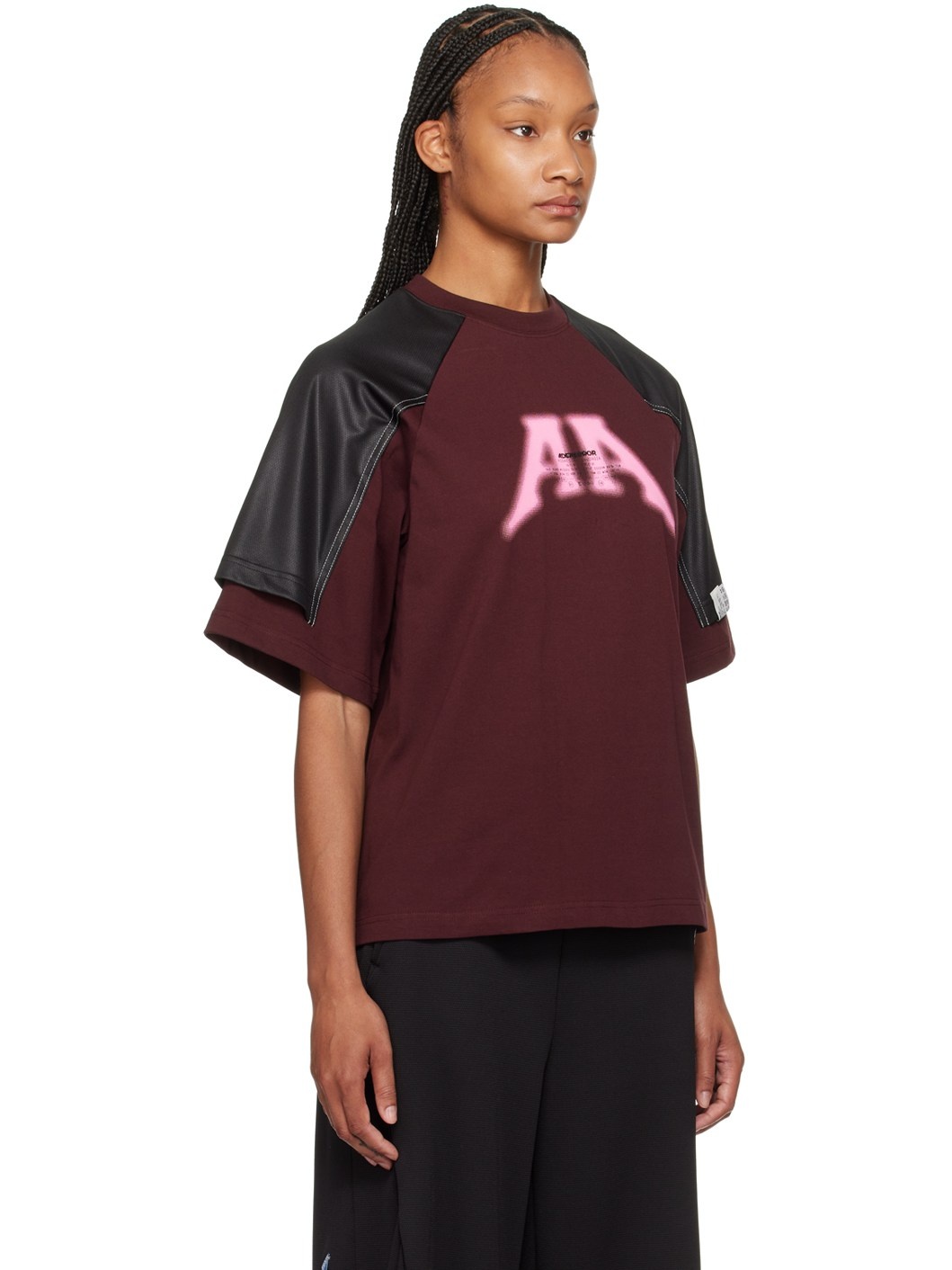 【関税込み】ADER error バーガンディ＆レッド Nolc Tシャツ ADER error Red Nolc T-Shirt | REVERSIBLE