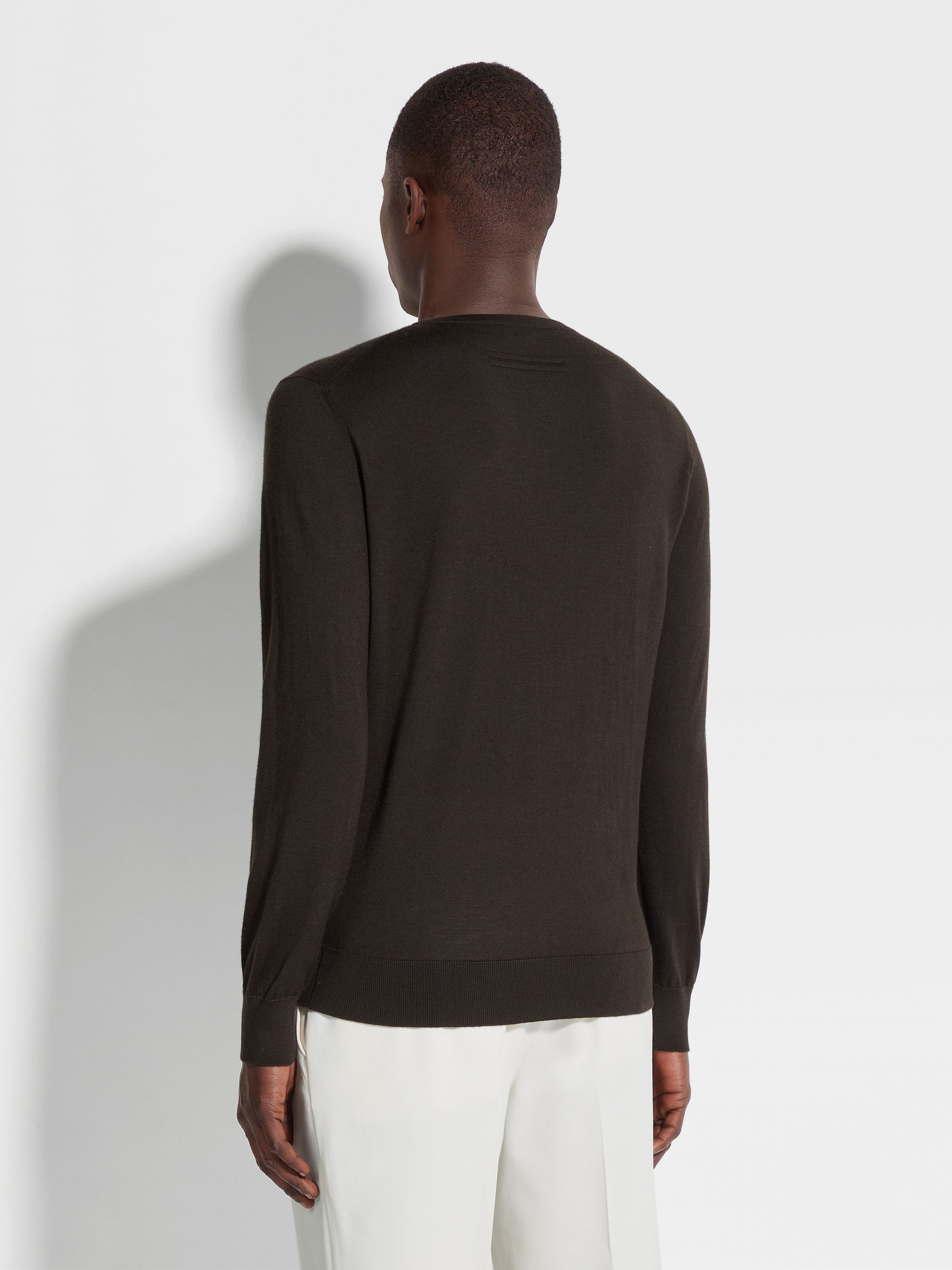 DARK BROWN CASHSETA CREWNECK - 5