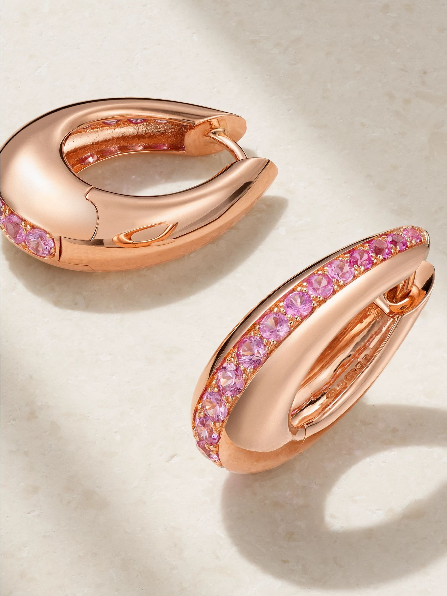 Chakra Icon 18-karat rose gold sapphire earrings Gold - 3