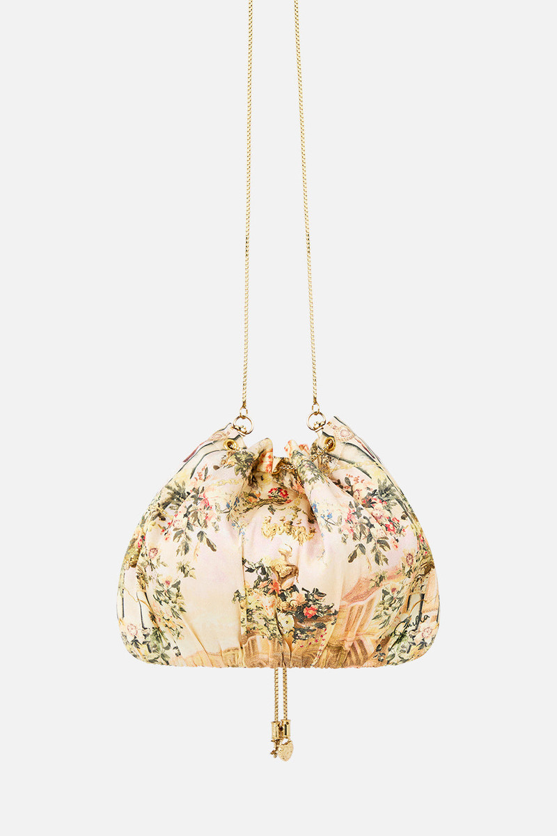 CAMILLA DRAWSTRING POUCH BAG WITH CHAIN STRAP outlook