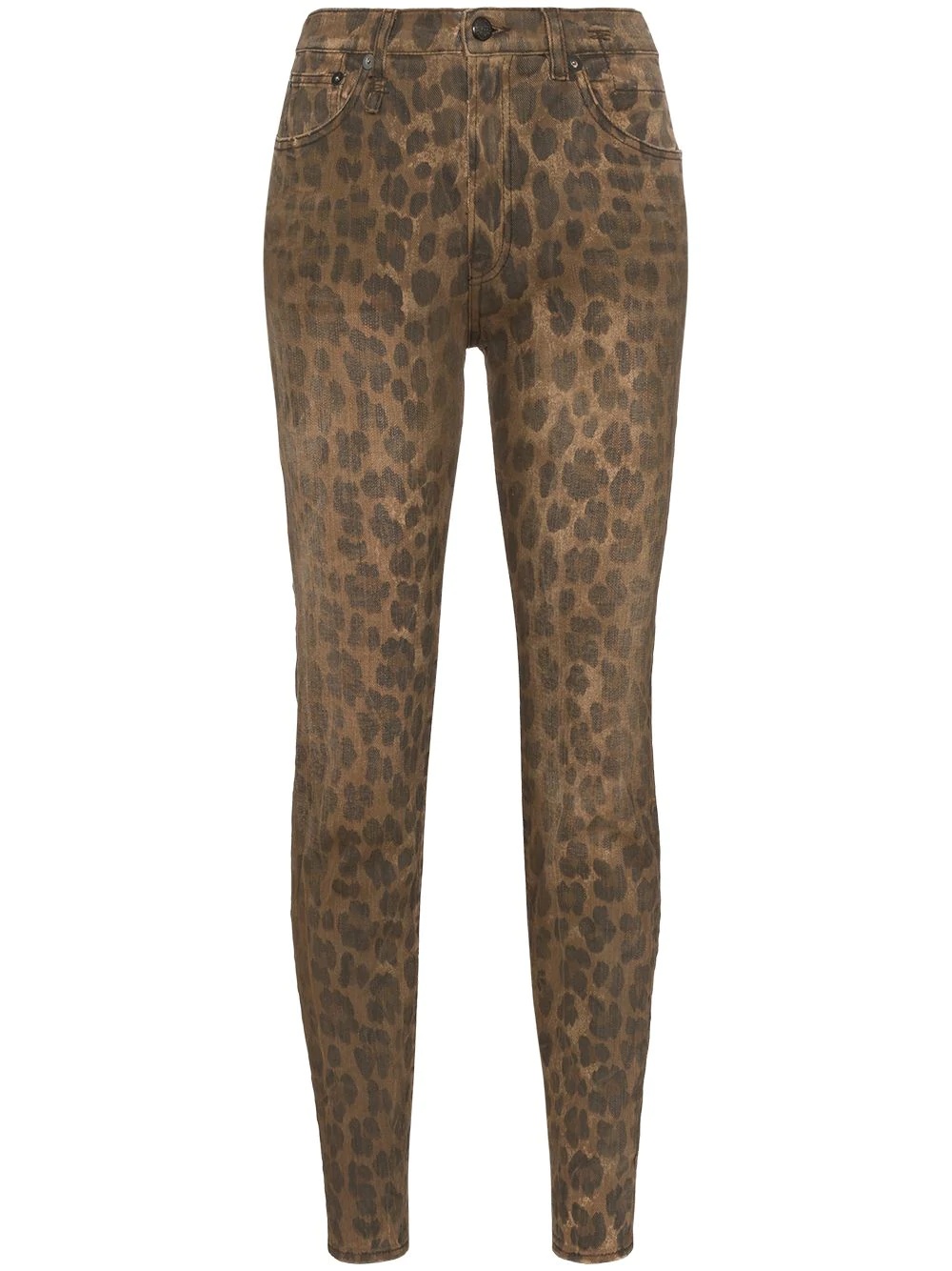 leopard-print skinny jeans - 1