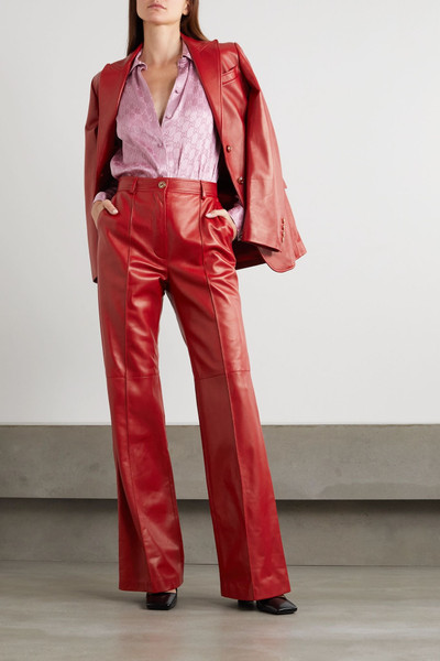 GUCCI Leather straight-leg pants outlook