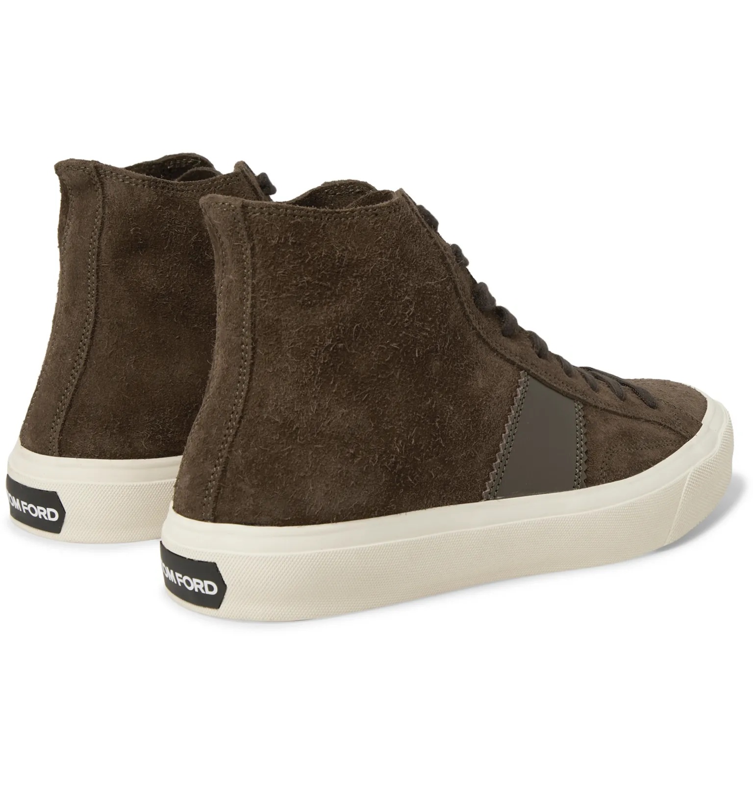 Cambridge Leather-Trimmed Suede High-Top Sneakers - 5