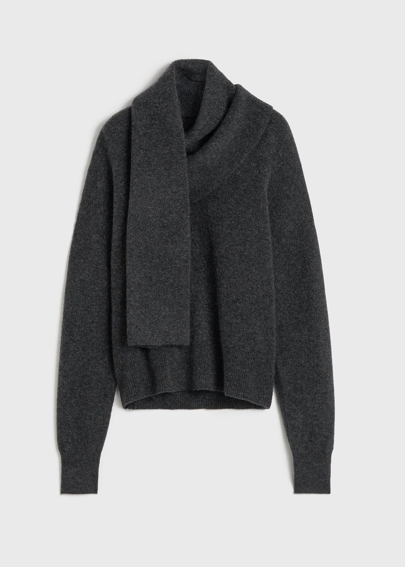 Draped-scarf knit granite 1
