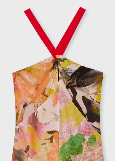 Paul Smith Women's 'Floral Collage' Silk Halterneck Dress outlook
