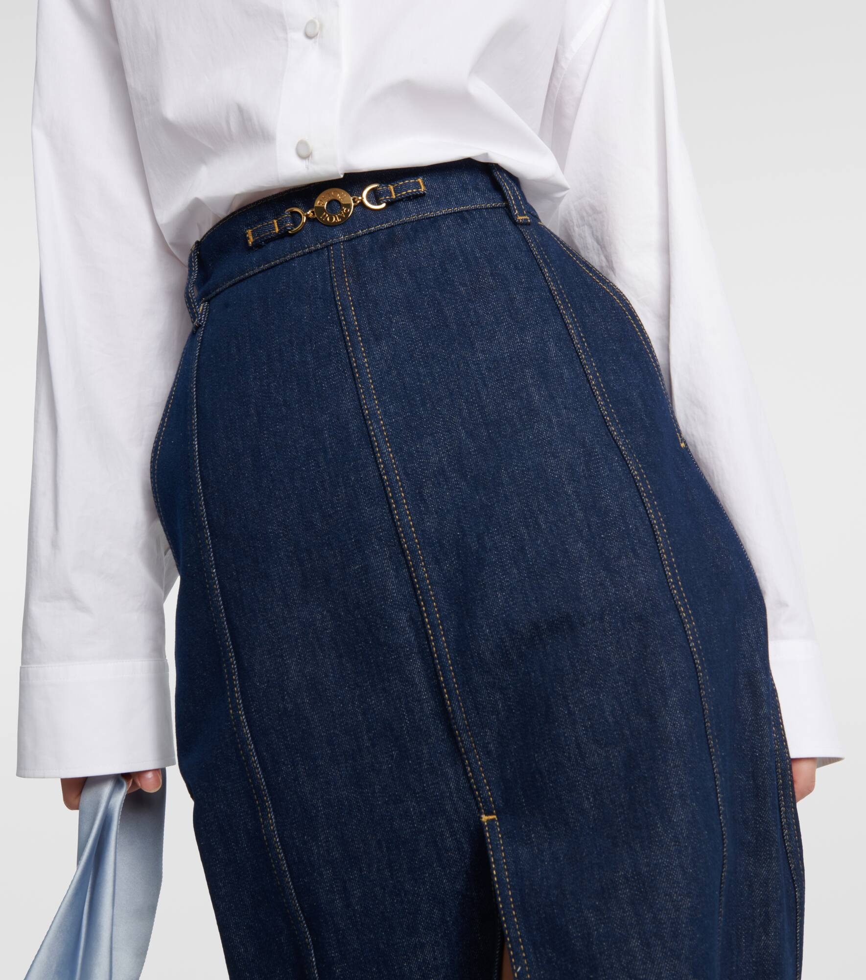 デニム・ジーパン PATOU DENIM SKRIT PATOU Midi denim skirt | mytheresa | REVERSIBLE