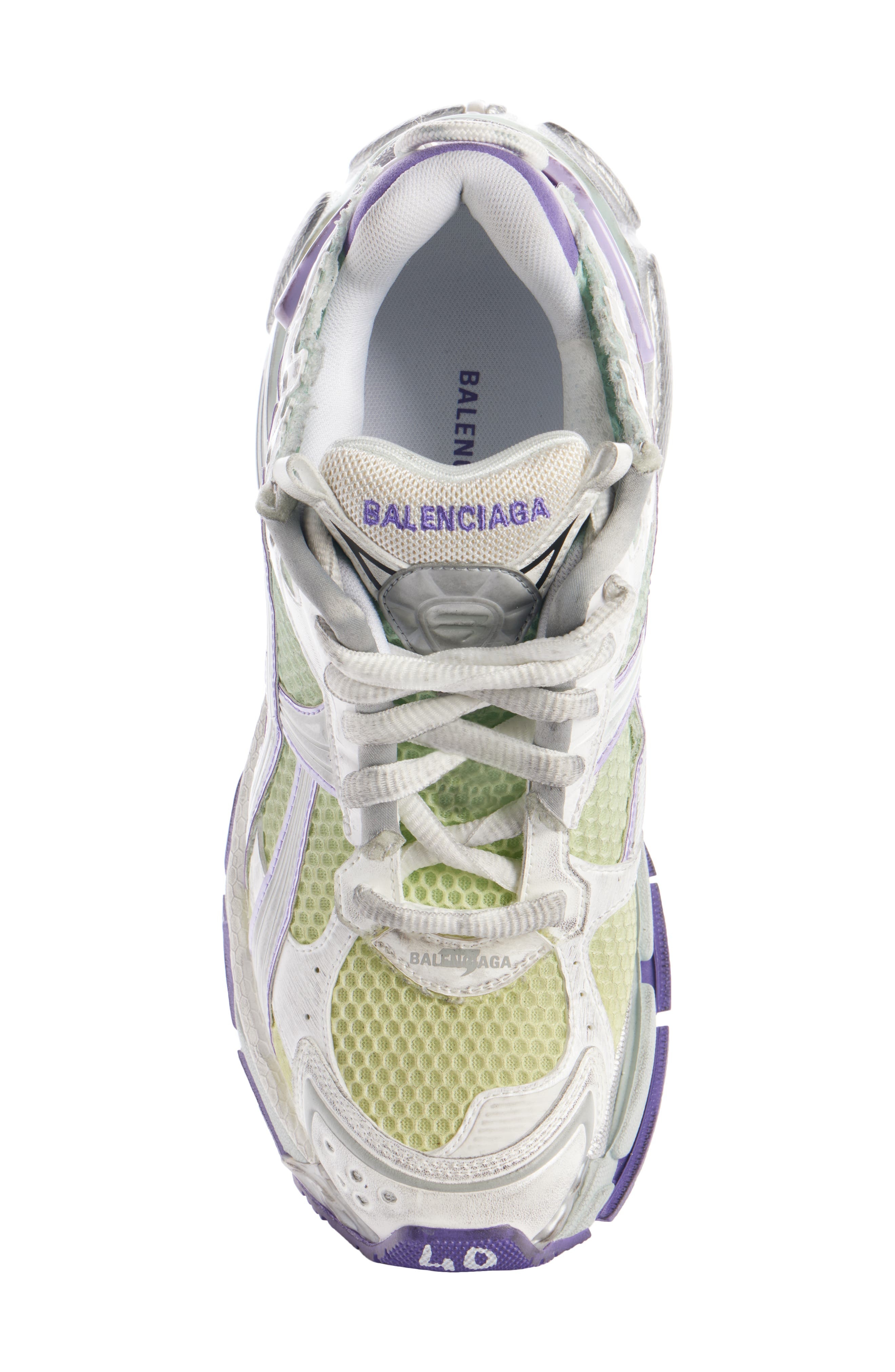 Balenciaga Runner Sneaker in White/Grey/Purple/Yellow at Nordstrom - 4