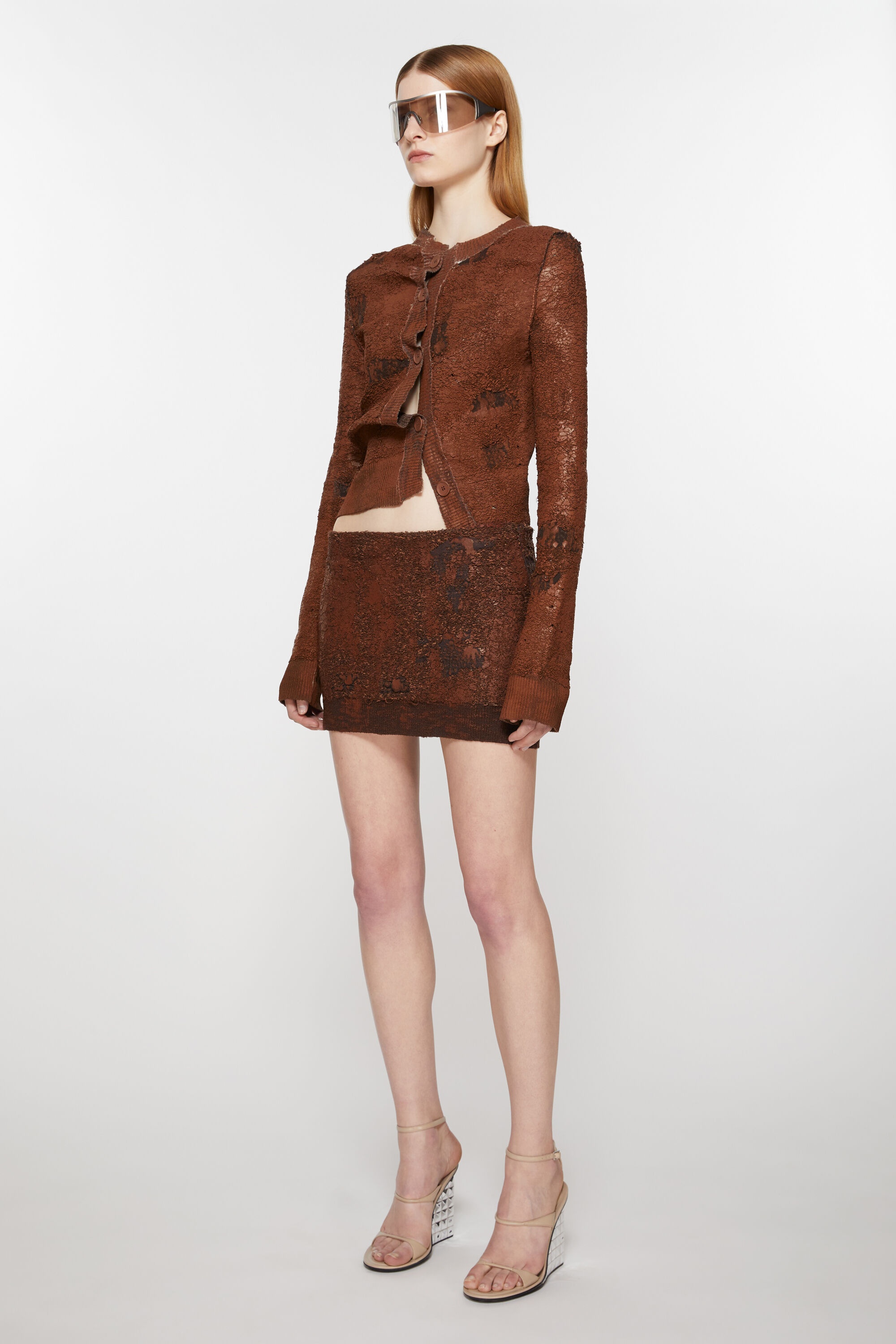 Mini woven skirt - Rust brown - 4