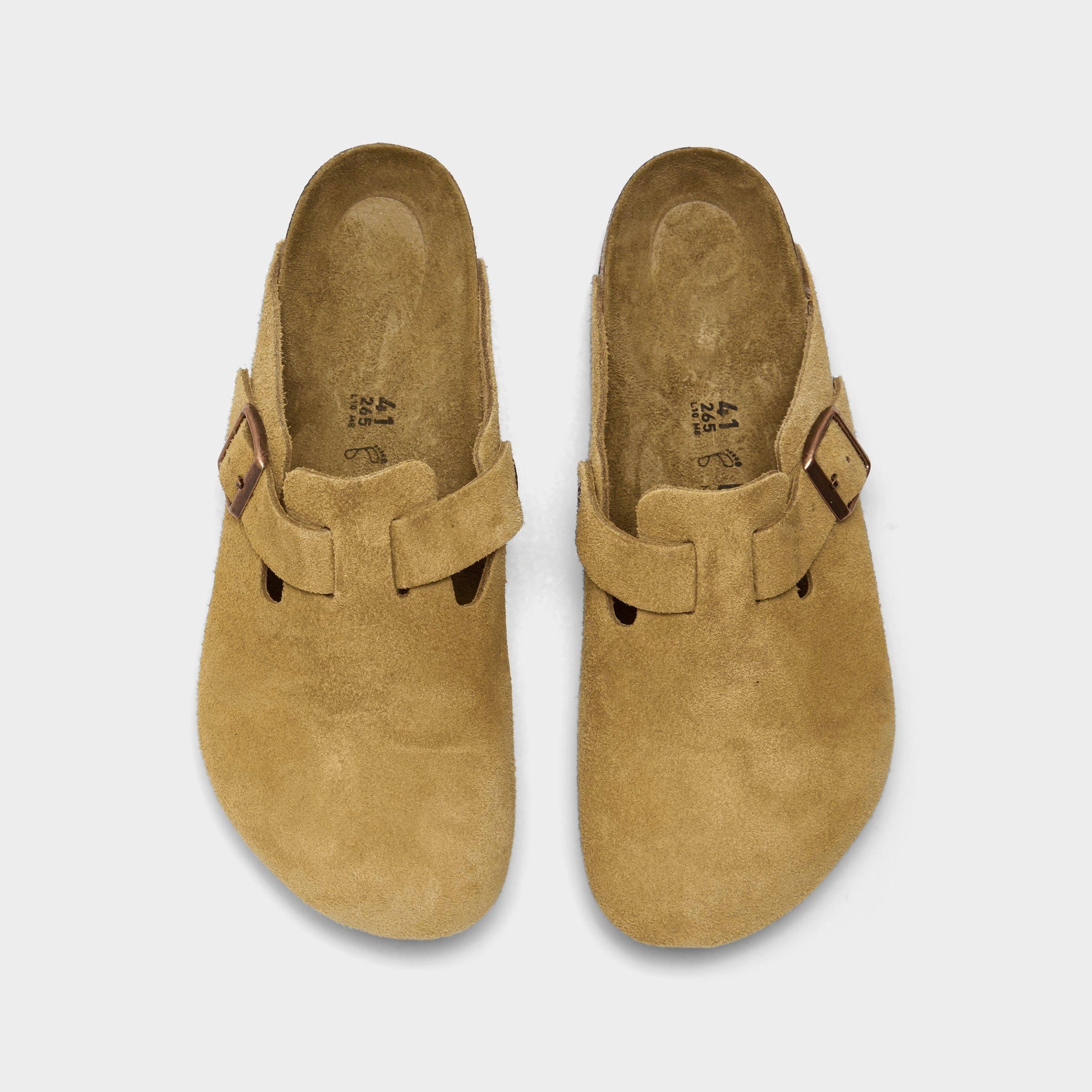 MEN'S BIRKENSTOCK BOSTON SUEDE LEATHER BIRKO-FLOR CLOGS - 5