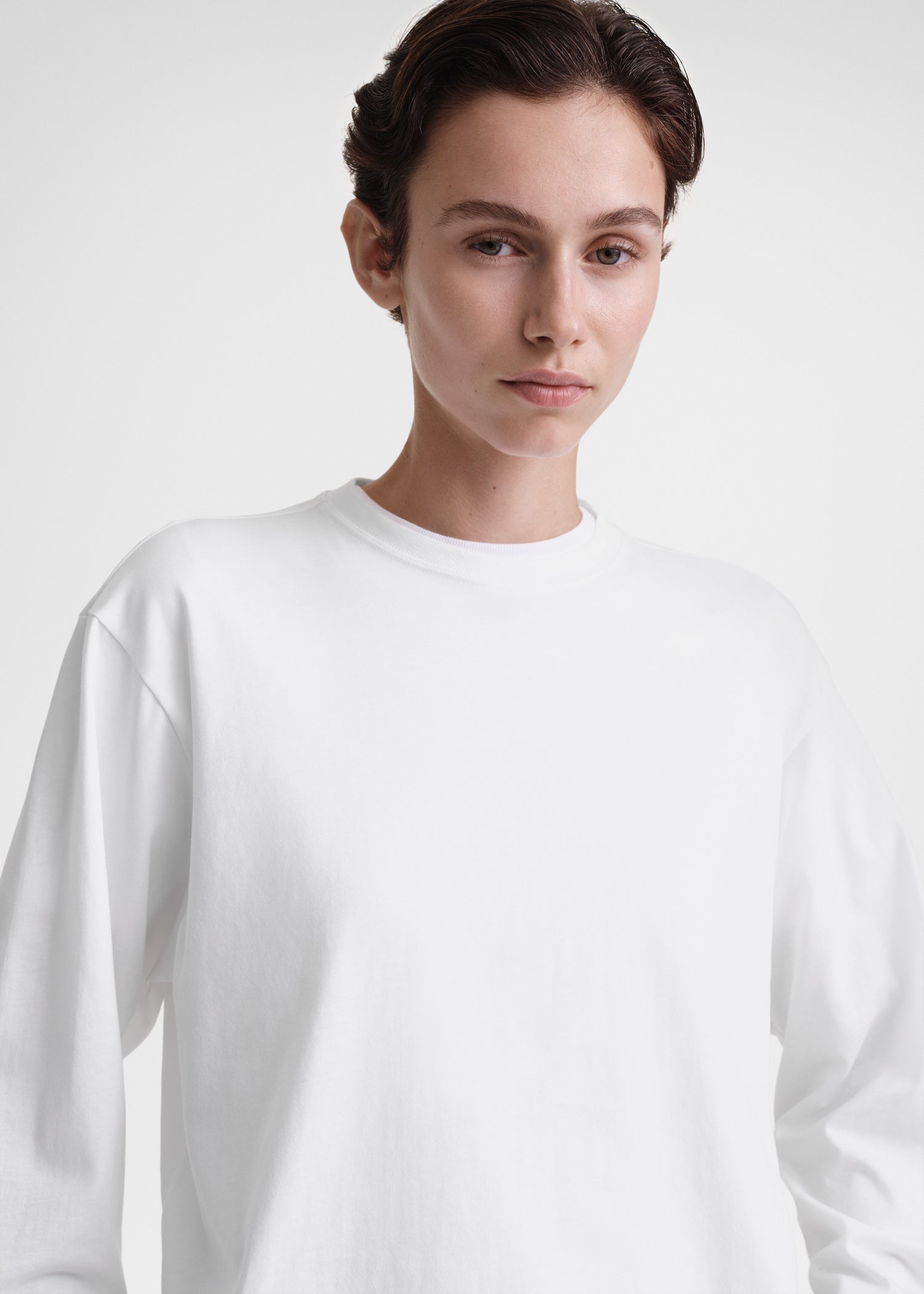 Long-sleeve jersey tee white - 5