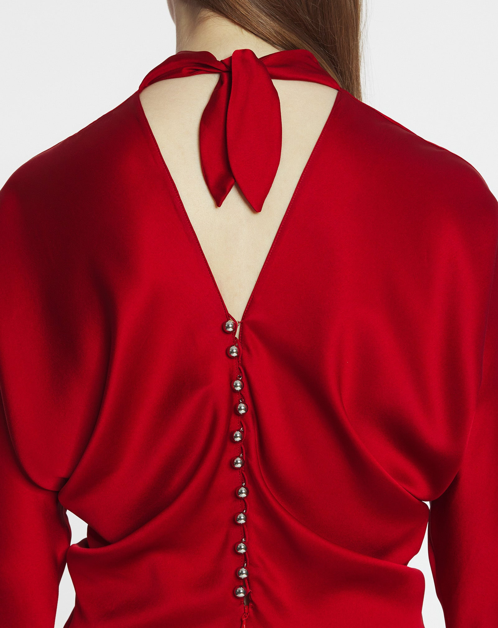 FITTED SILK DRESS - 5