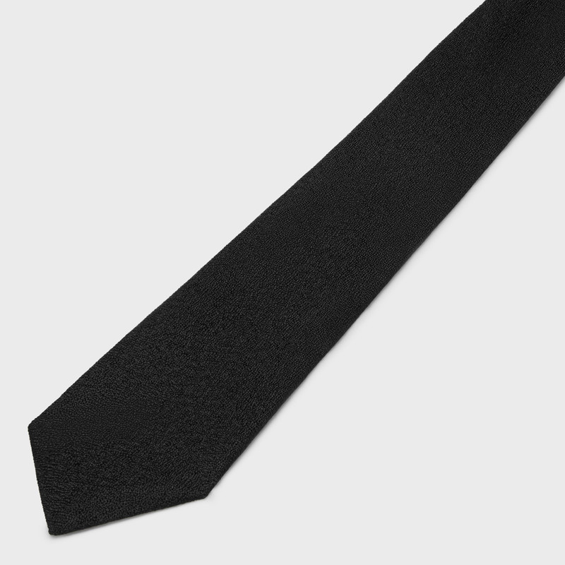 CELINE thin tie in textured silk outlook