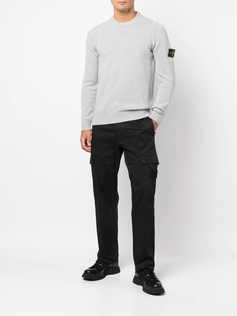 Compass-motif wool-blend jumper - 2