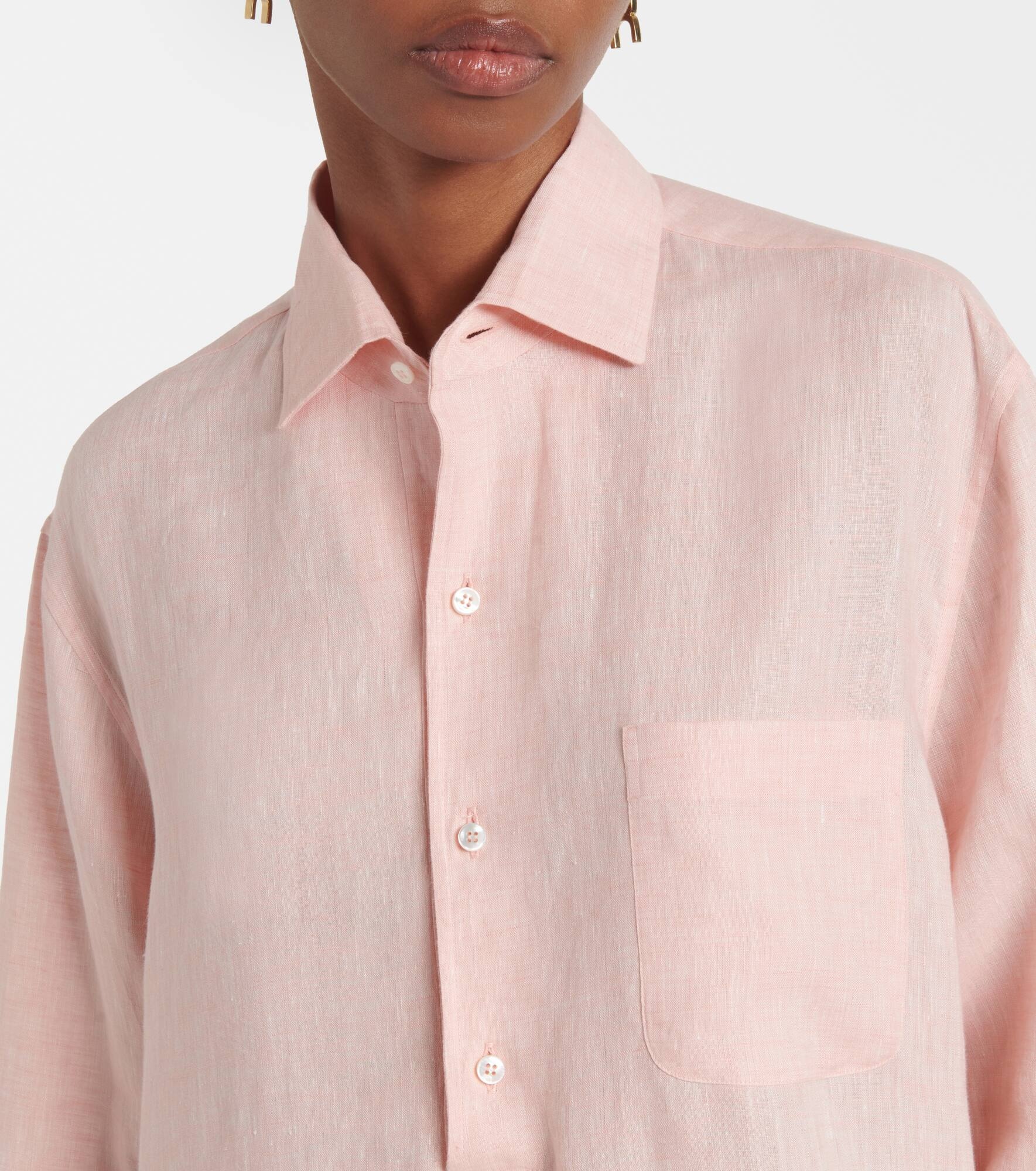Lora linen shirt dress - 4